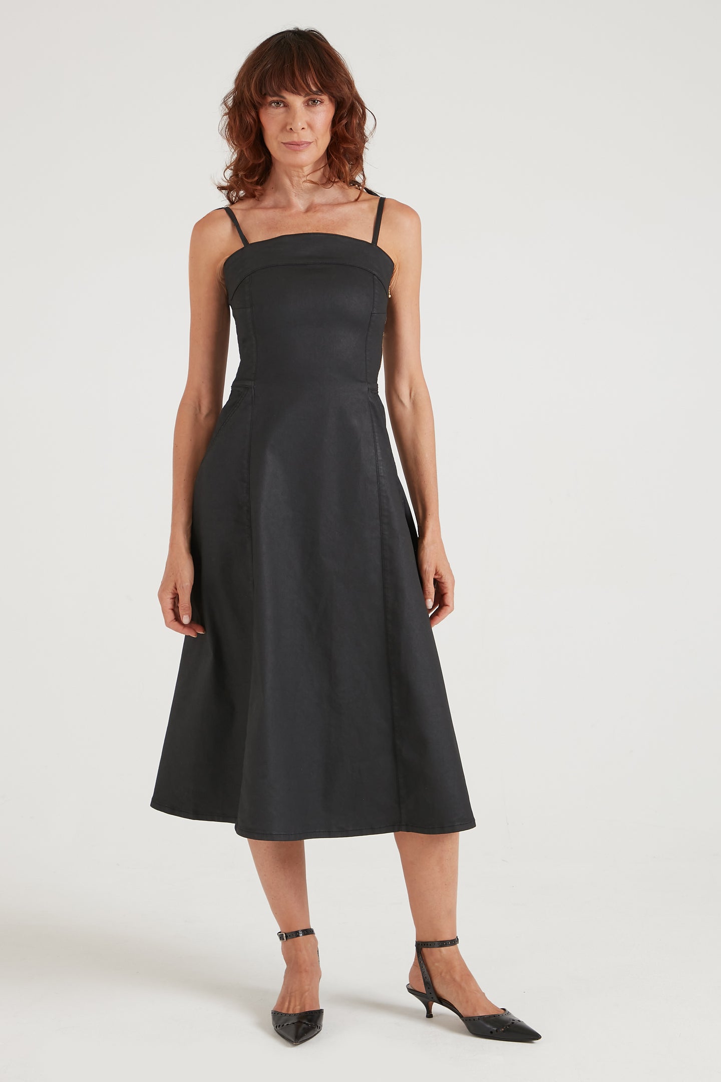 Dotty The Perfect Spaghetti Strap Dress | Oil Slick [Black]