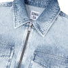 Dudette The Reimagined Cropped Jacket | On The Run [Light Blue Denim]