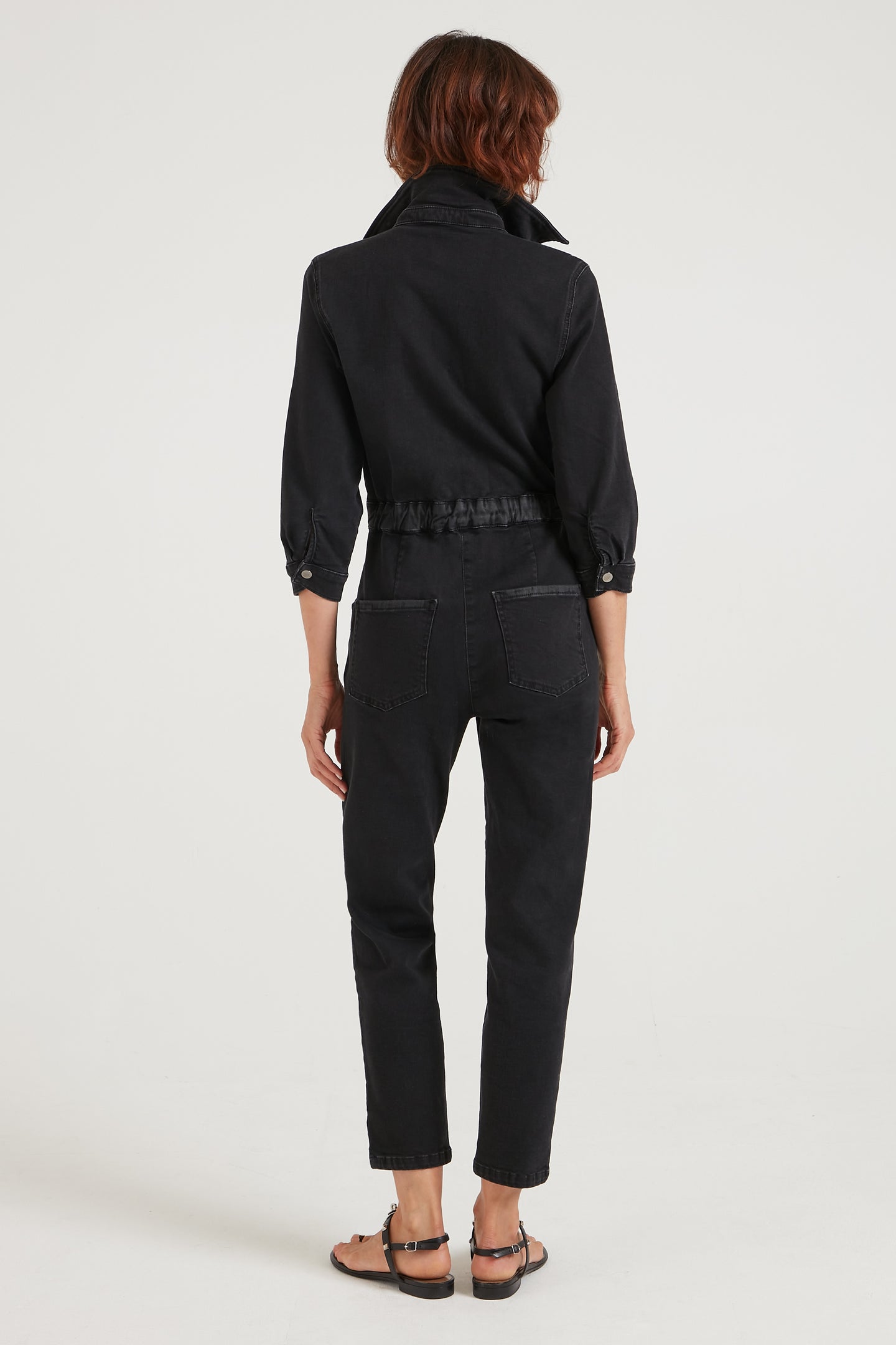 Dusty The Super Downtown Jumpsuit | Dark Days [Black Denim]