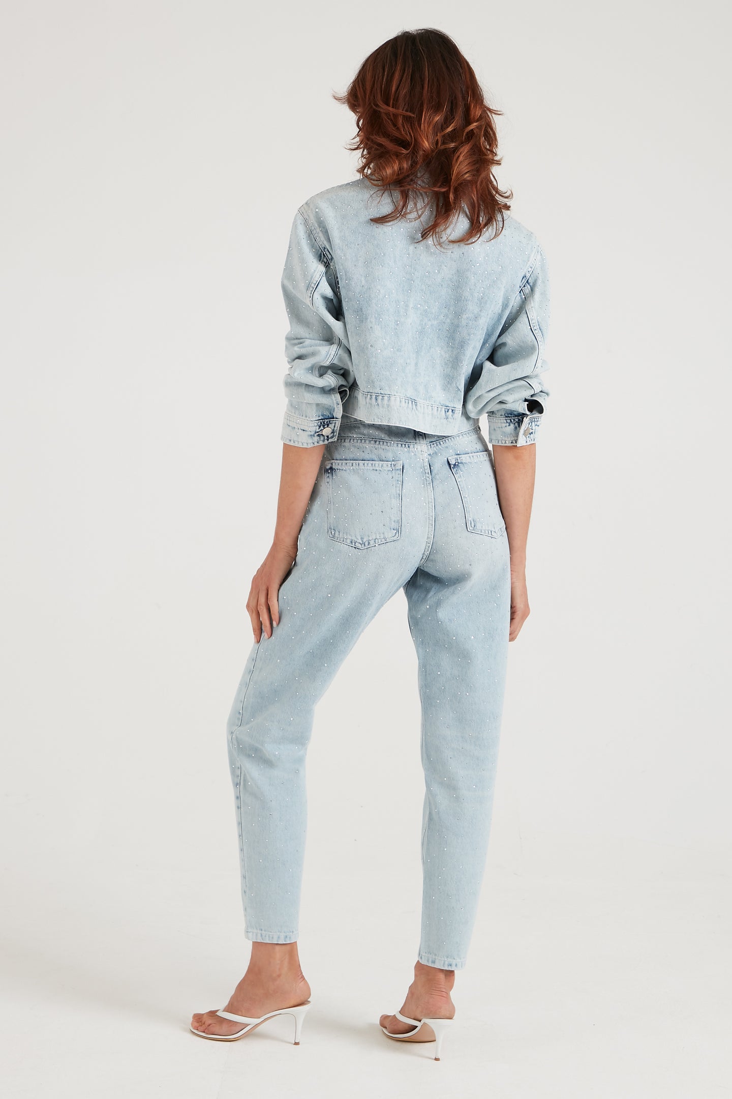 Edith The High Rise Barrel Leg | On The Run [Light Blue Denim]