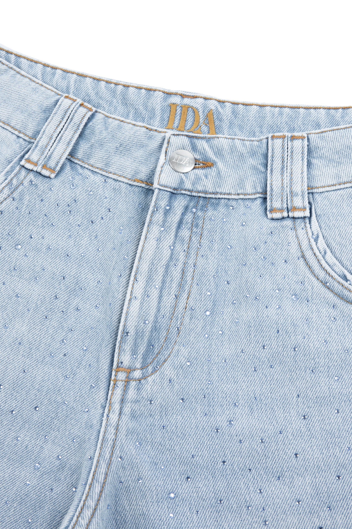 Edith The High Rise Barrel Leg | On The Run [Light Blue Denim]