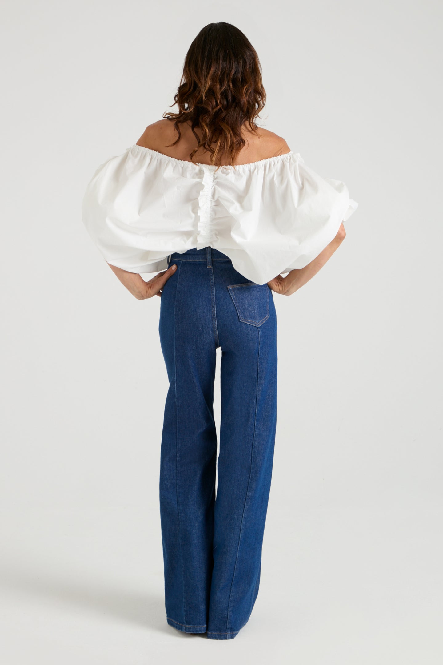 Emilia The Patch Pocket Super Wide Leg Flare | Smarter Than You [Blue Denim]