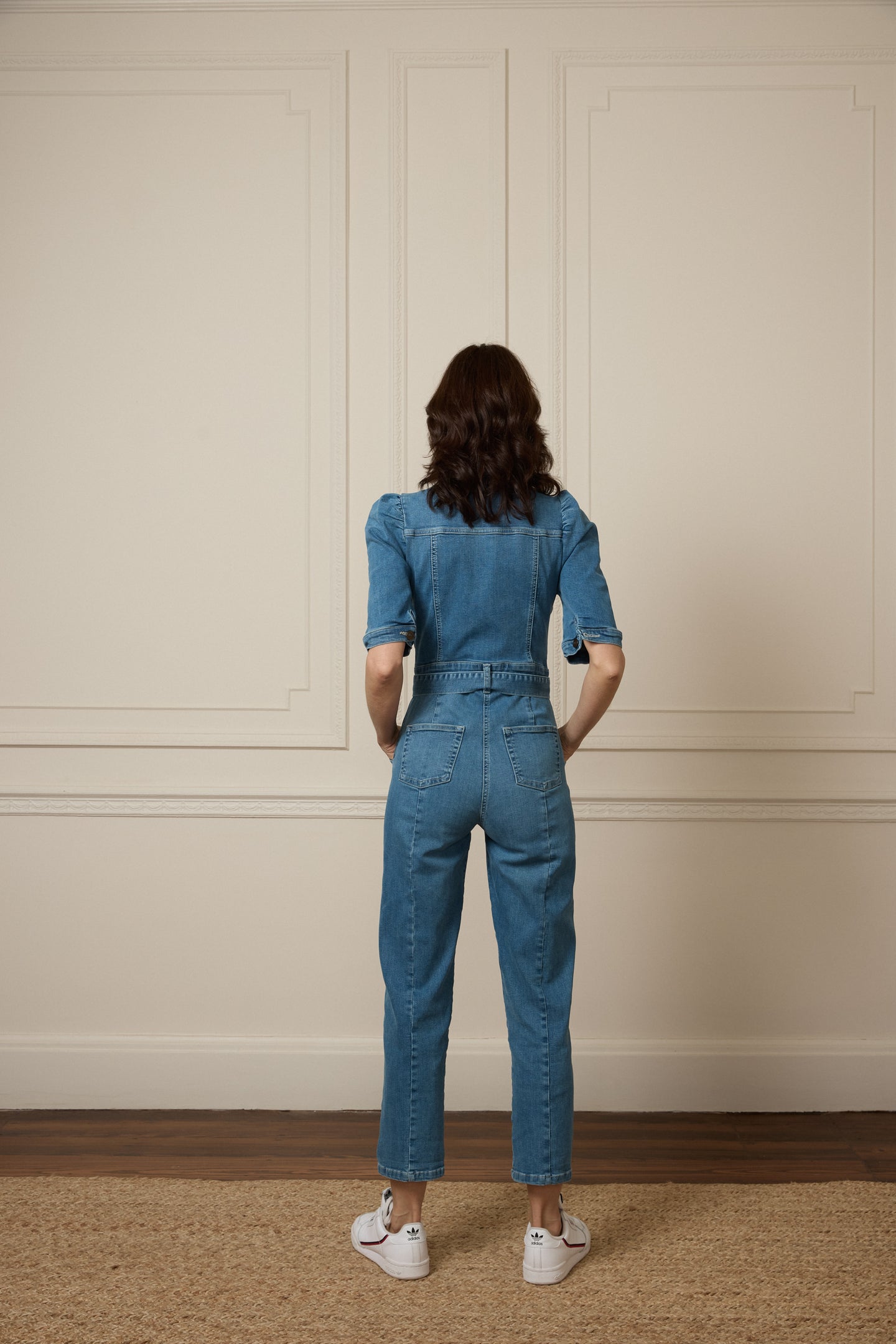 DONNA IDA X SOPHIE STANBURY | Sophie The Nipped In Tailored Jumpsuit | Mad About You [Blue]