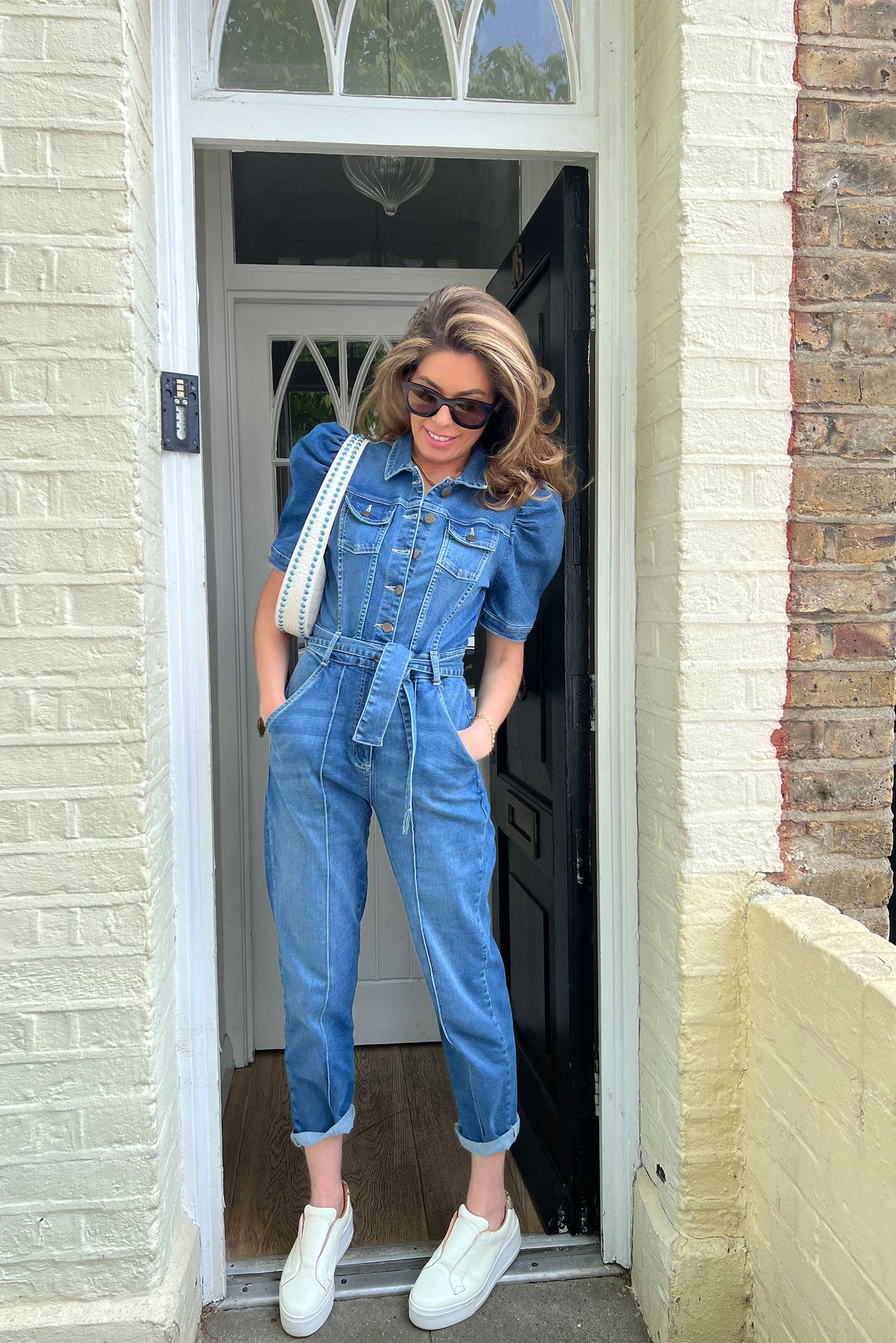 DONNA IDA X SOPHIE STANBURY | Sophie The Nipped In Tailored Jumpsuit | Mad About You [Blue]