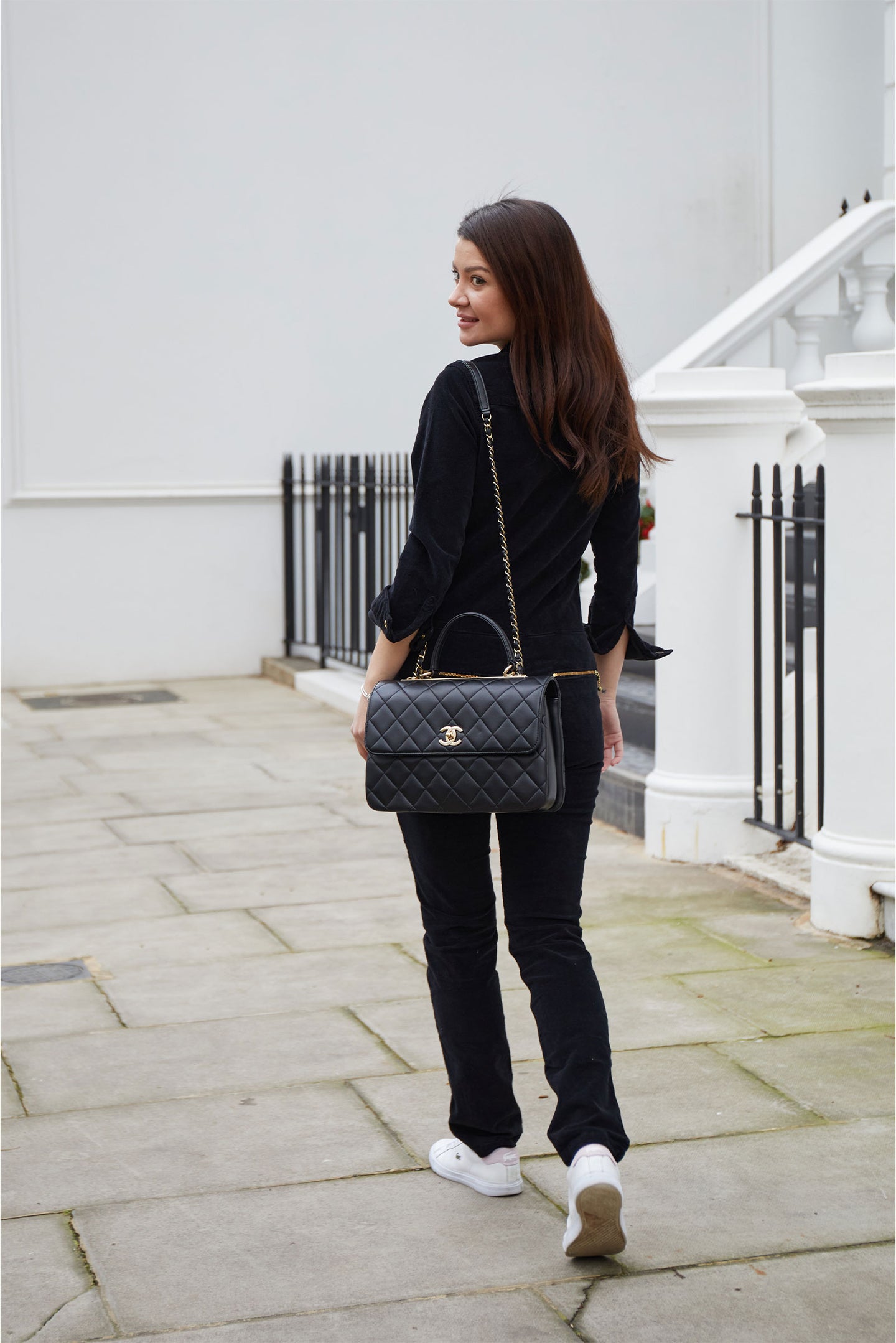 flight suit black corduroy zip up jumpsuit dolly