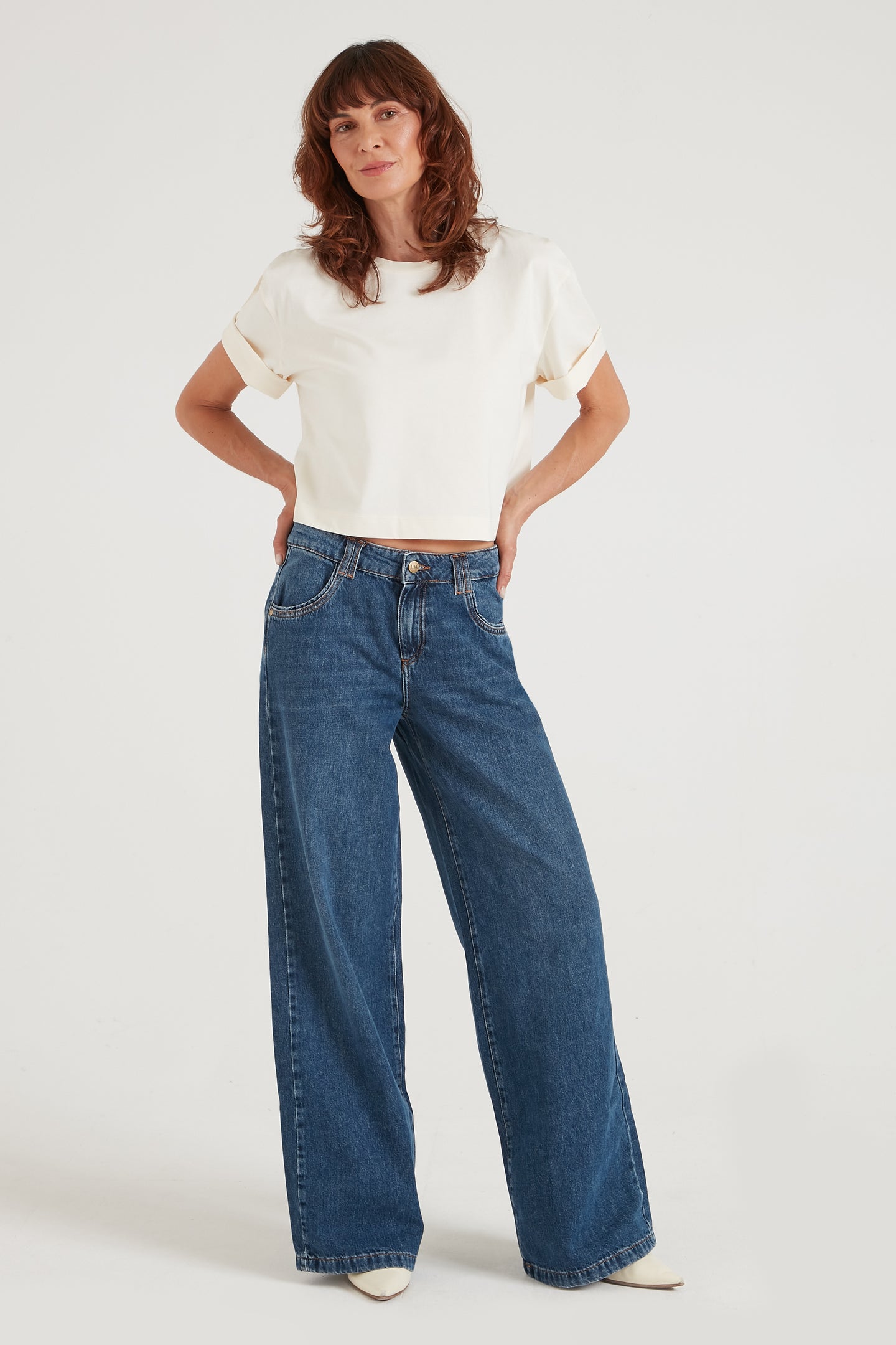 Georgia The Mid Rise Flare | Sunday [Dark Wash Denim]