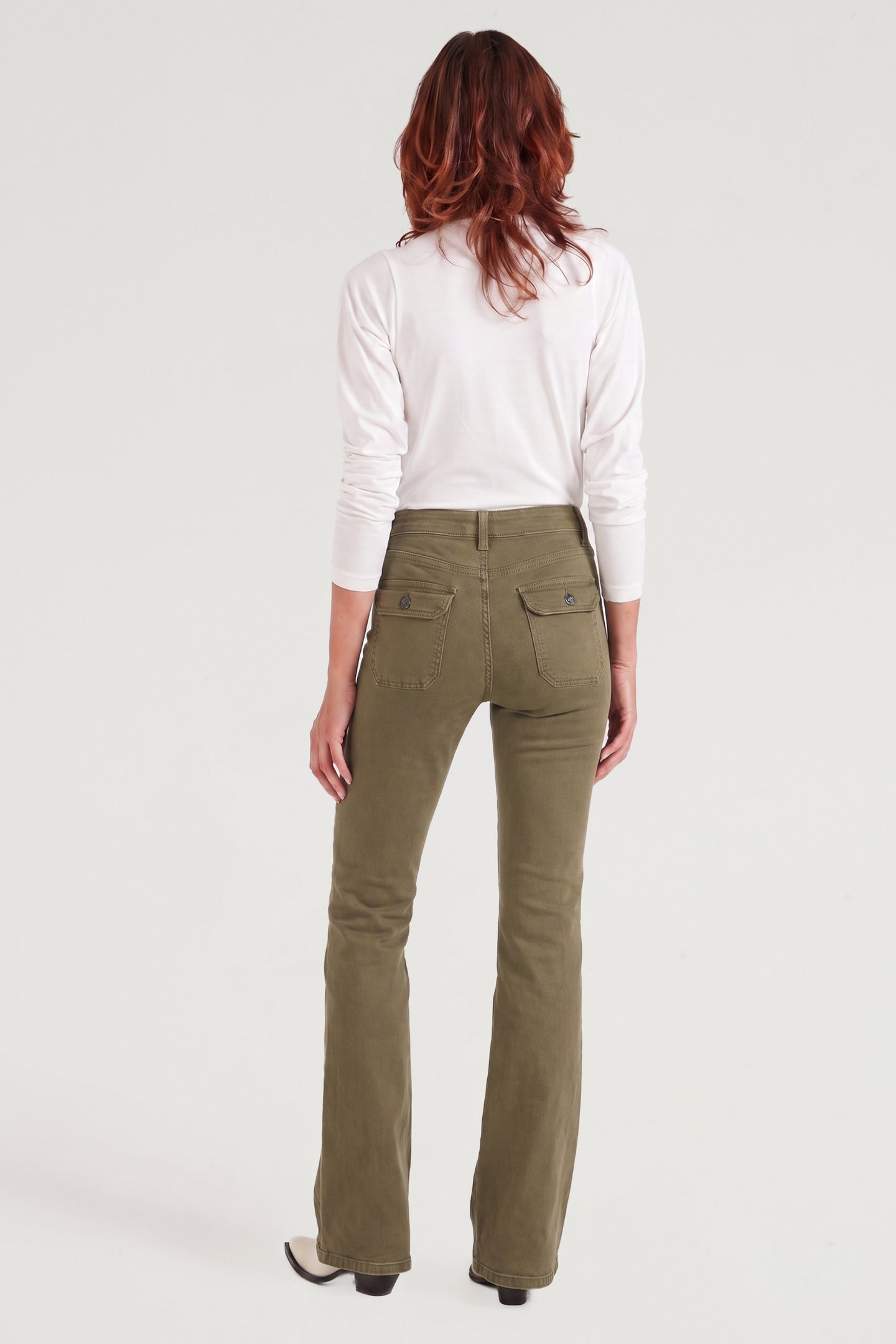 Hope The High Top Patch Pocket Bootcut | Khaki [Green]