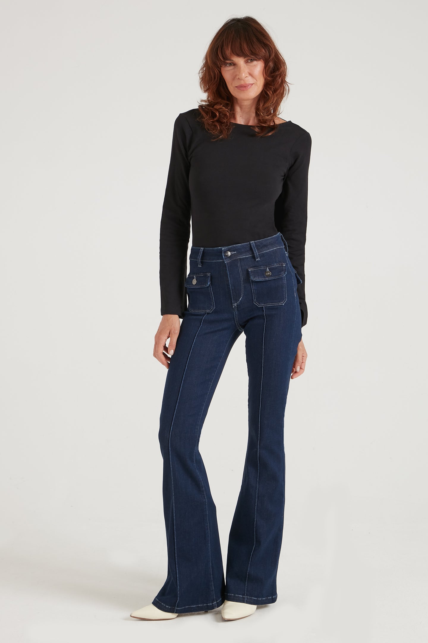Hope The High Top Patch Pocket Bootcut | Working Girl [Dark Wash]