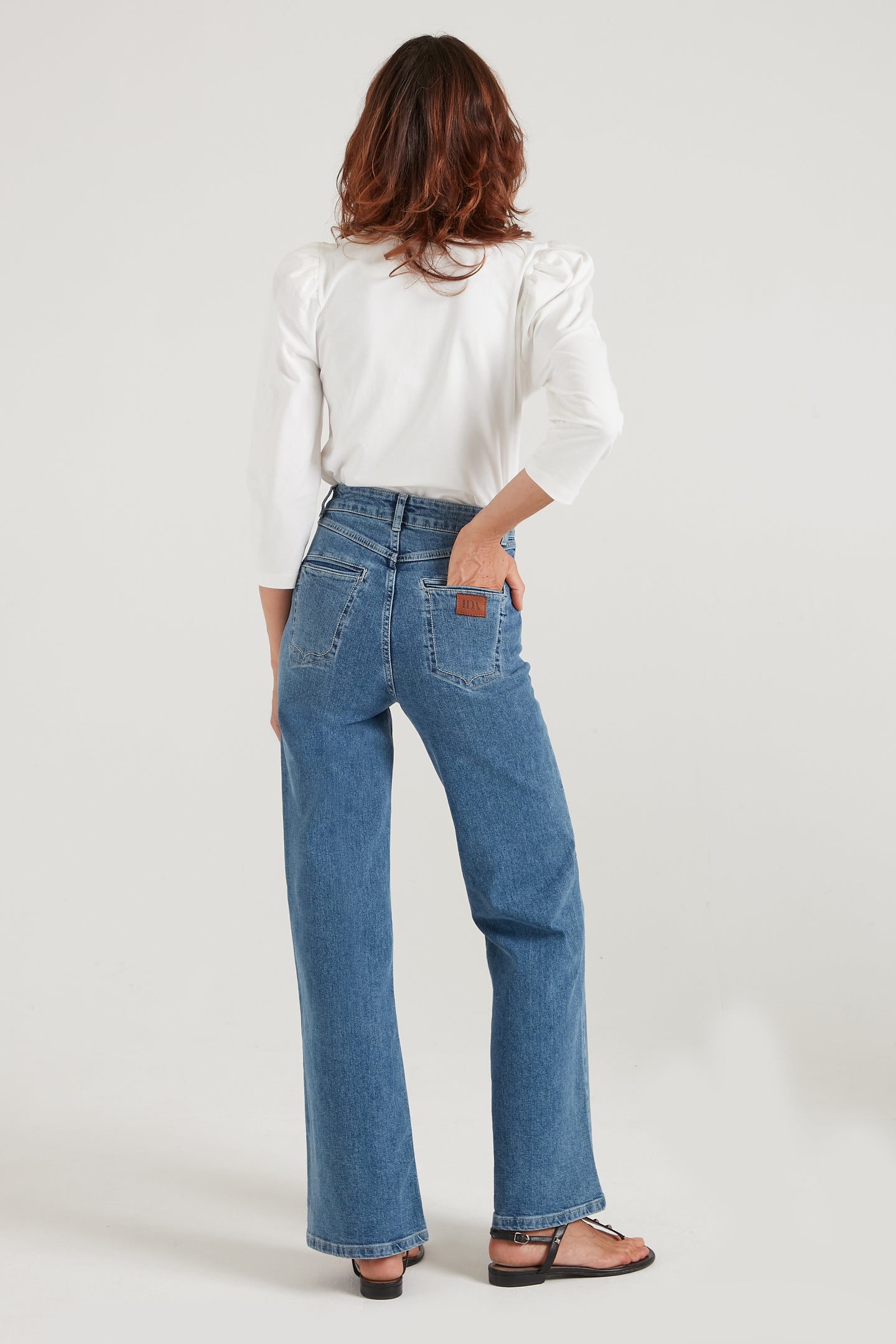 Kate The High Top Patch Pocket Relaxed Wide Leg | Call Me Crazy [Mid Wash Denim]