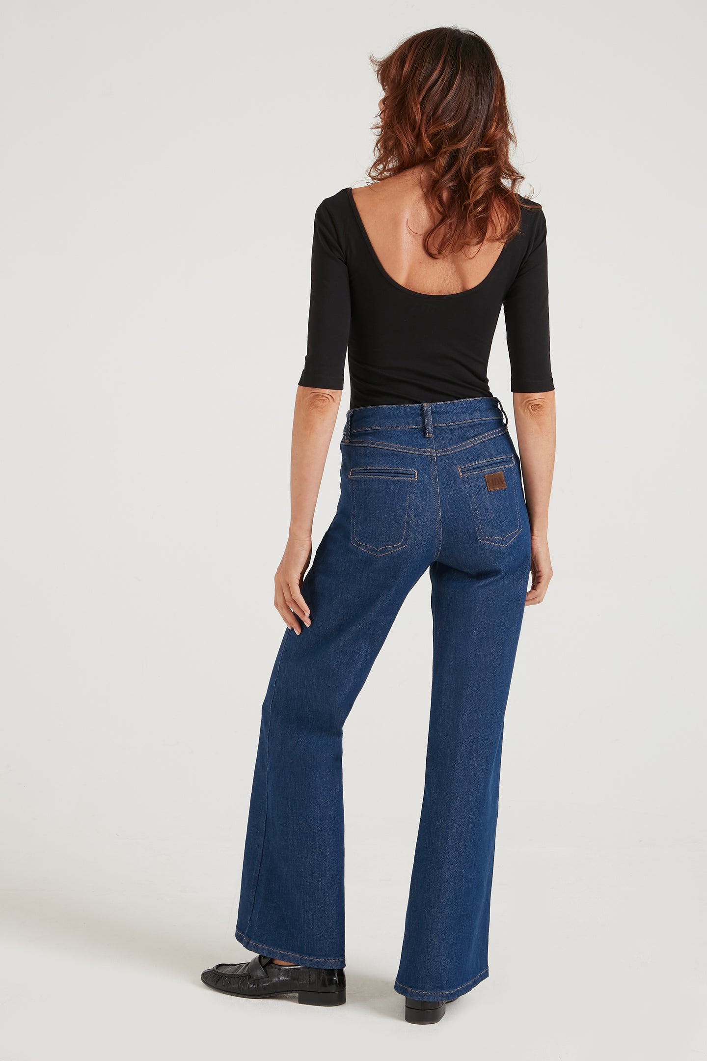 Kate The High Top Patch Pocket Relaxed Wide Leg | Smarter Than You [Blue Denim]