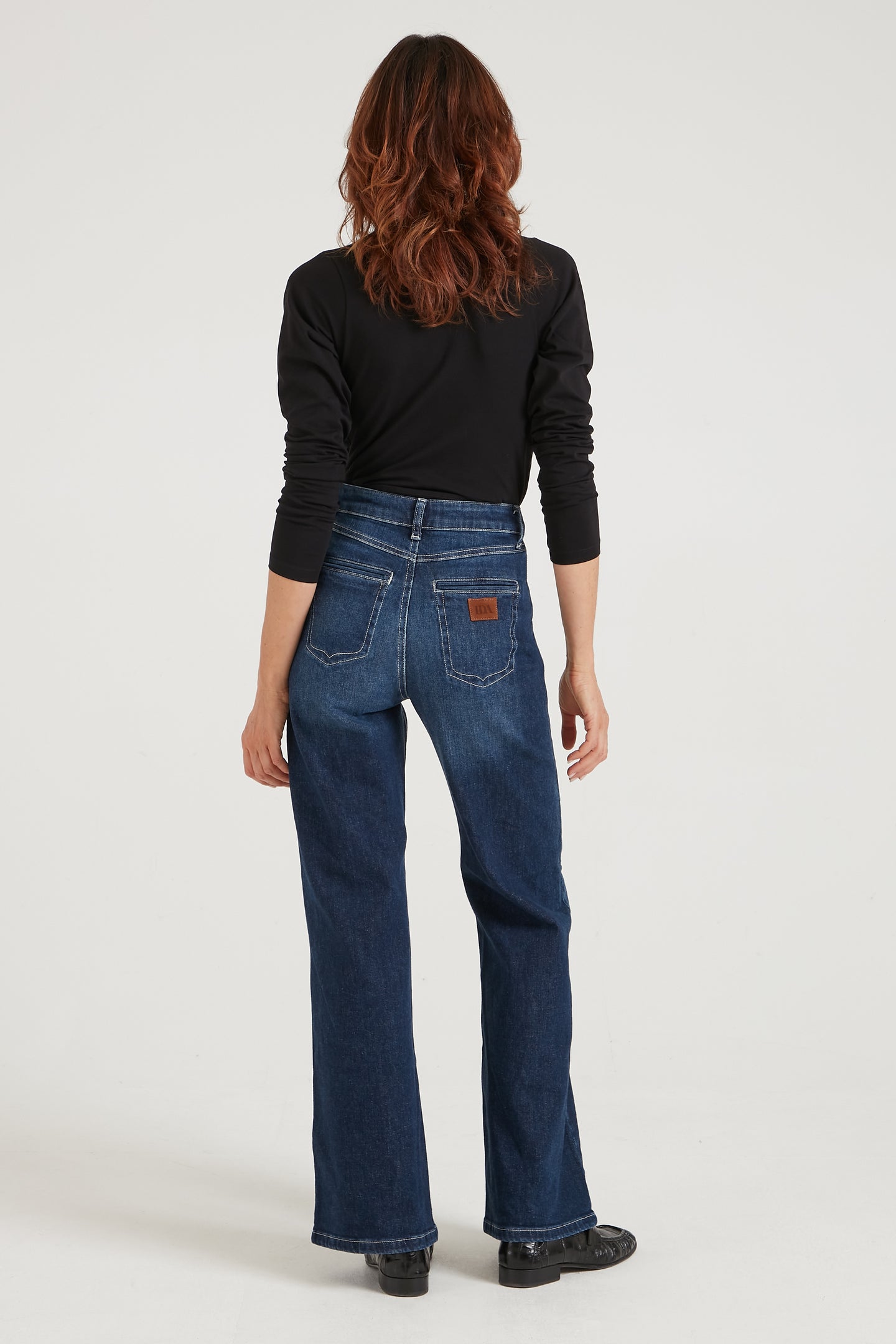 Kate The High Top Patch Pocket Relaxed Wide Leg | When Night Fell [Dark Blue Denim]