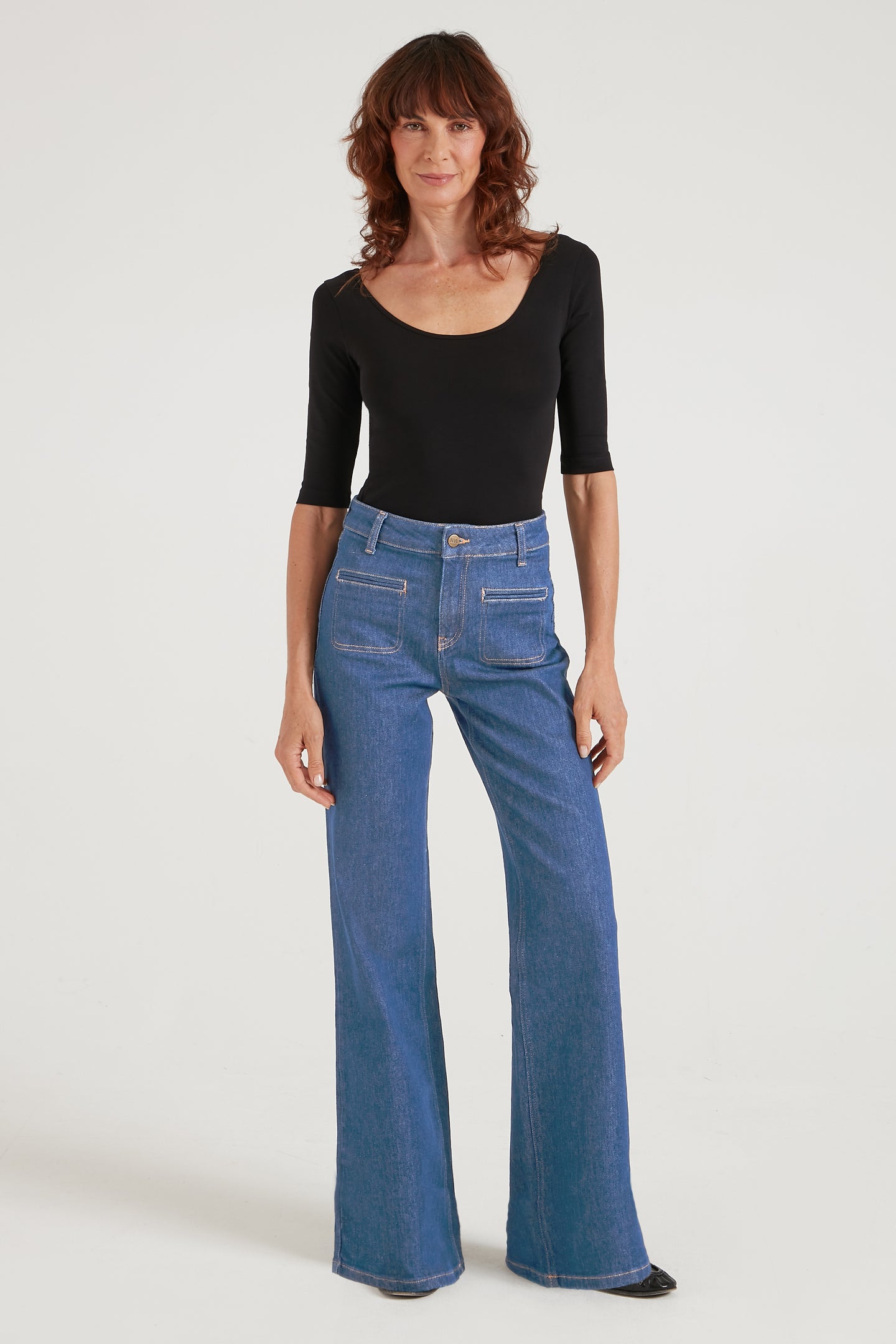 Katherine The Longer Line Wide Leg | Top Of The Class [Blue Denim]