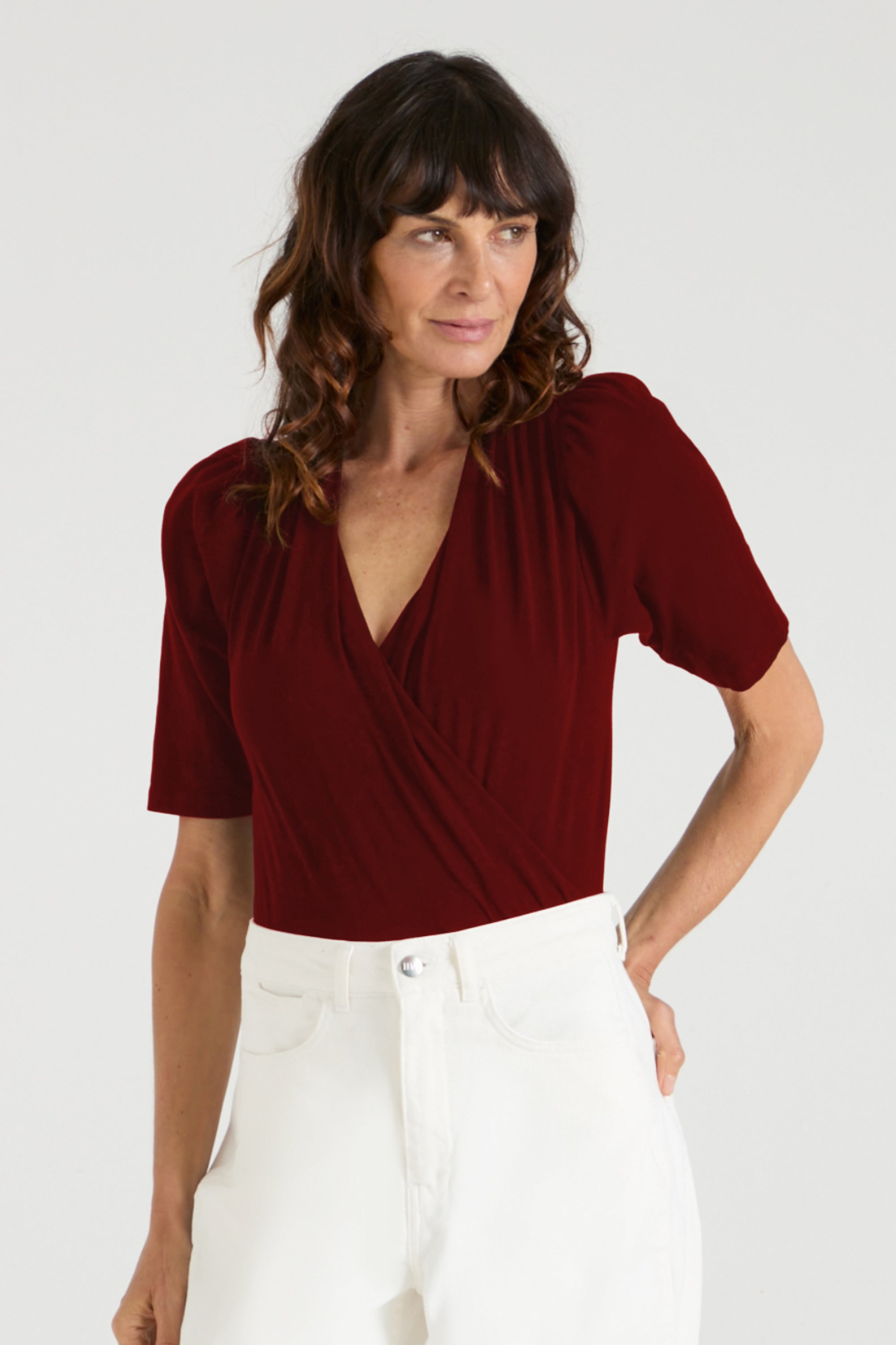 The Larnie Bodysuit | Ruby [Dark Red]