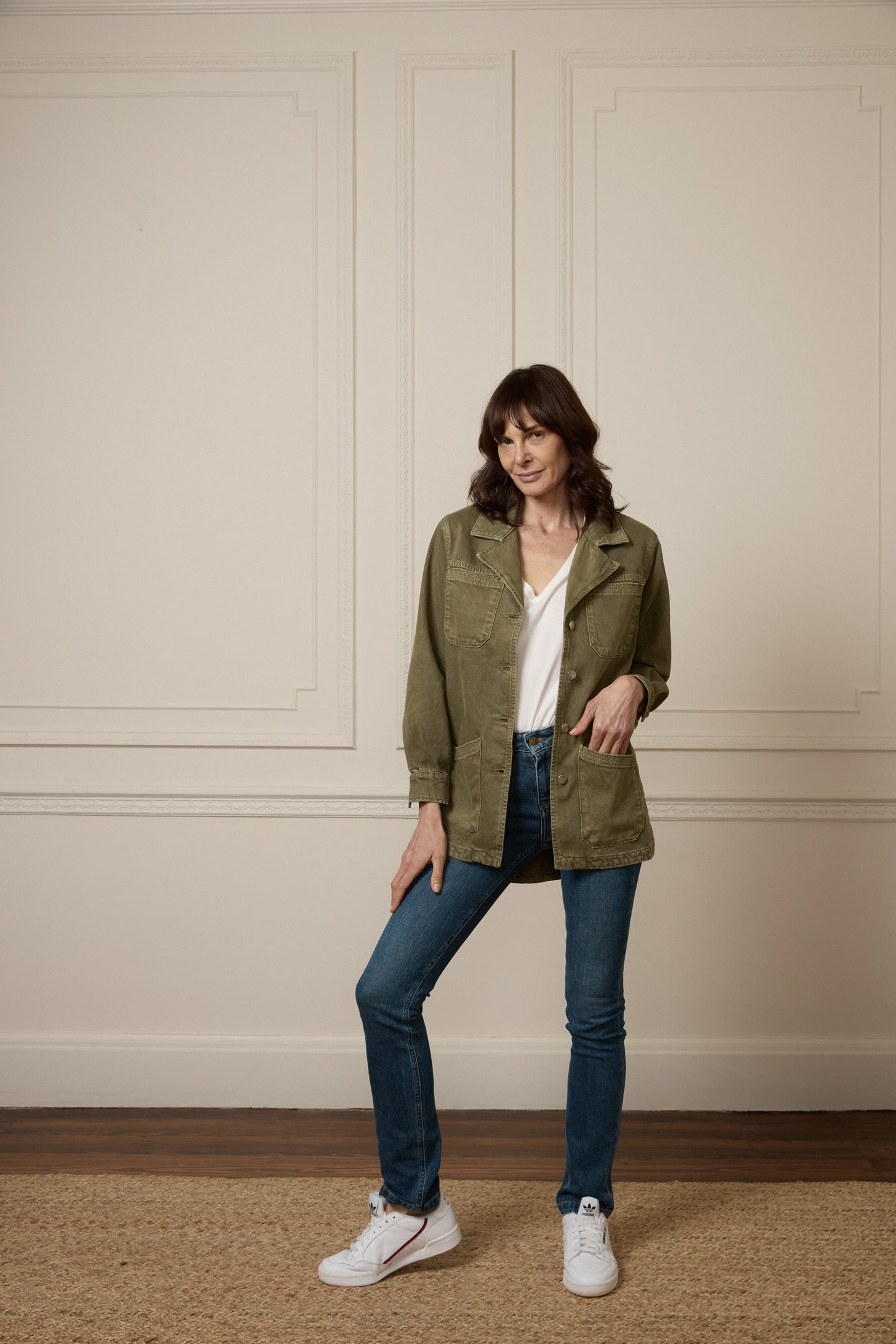 Monsoon Khaki Military Jacket Womens Green Coat Military Coats