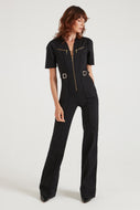 Opal The Softly Curved Jumpsuit | Blackest [Black Denim]