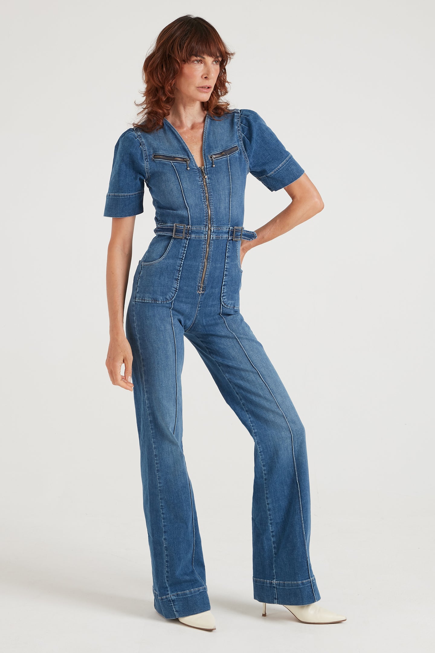 Opal The Softly Curved Jumpsuit | Fawcett Blue [Blue Denim]