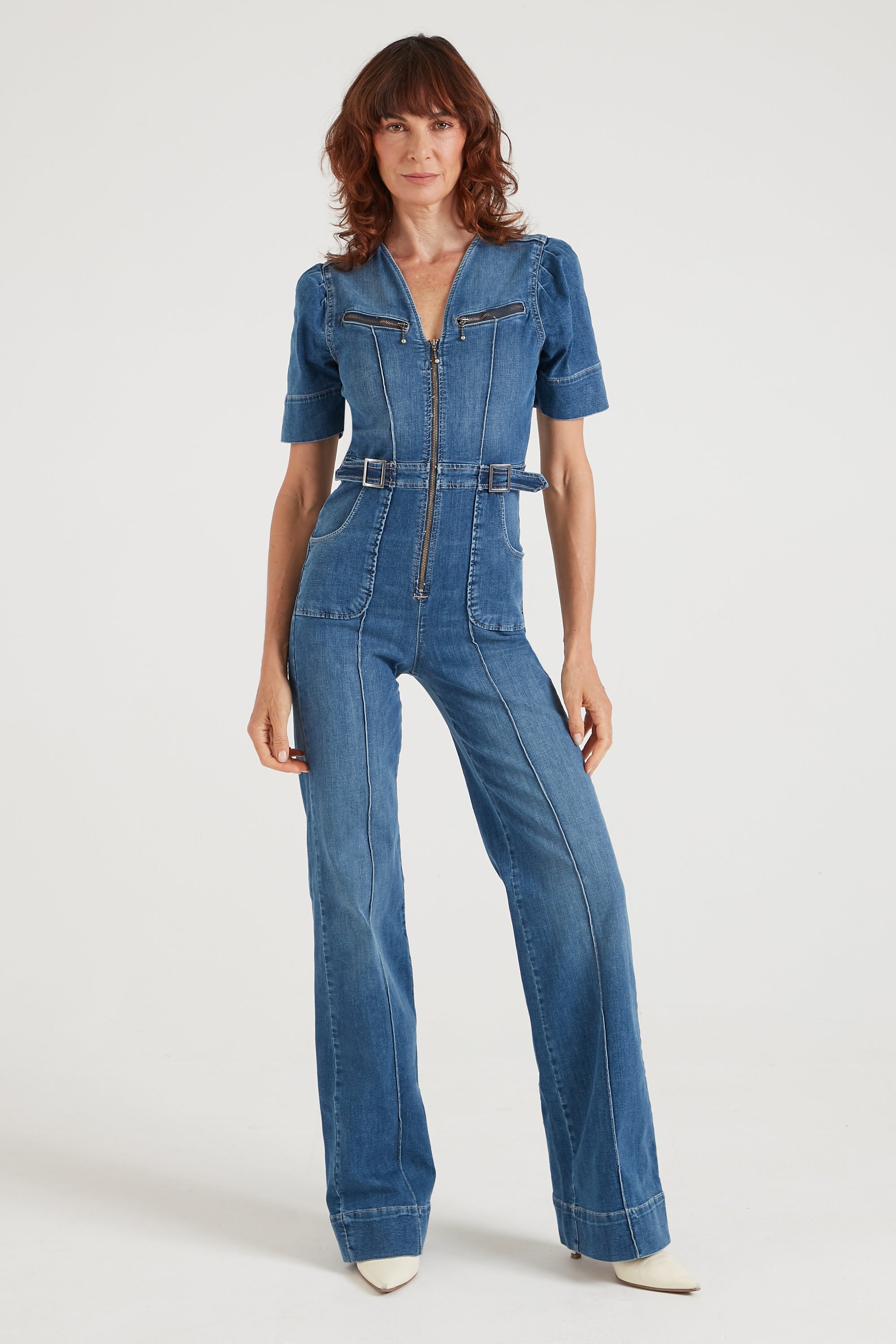 Opal The Softly Curved Jumpsuit | Fawcett Blue [Blue Denim]