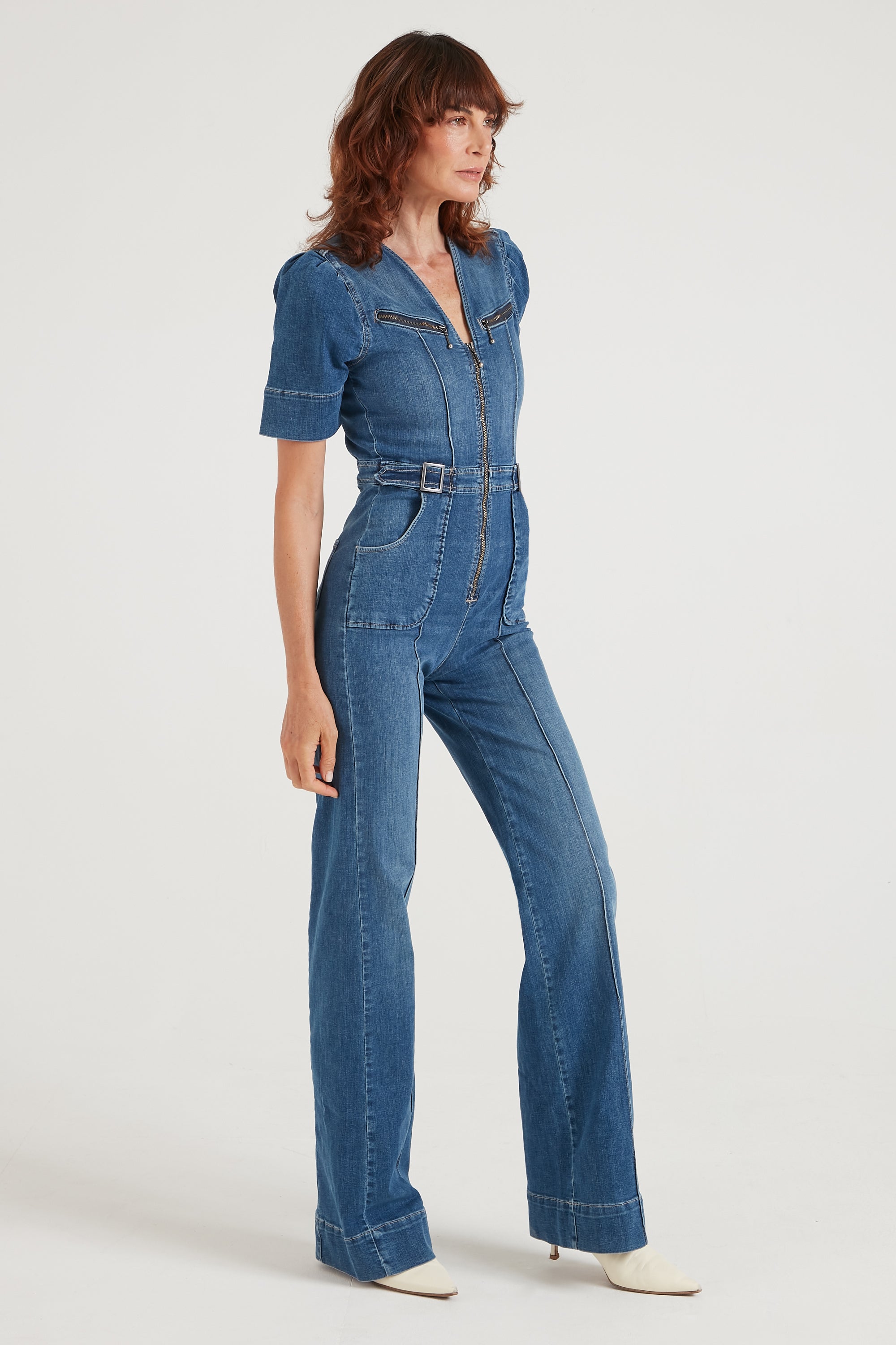 Opal The Softly Curved Jumpsuit | Fawcett Blue [Blue Denim]