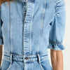 DONNA IDA x FRAN BACON | Ophelia The Ruffle Edge Fitted Denim Dress | New Day [Blue Denim]