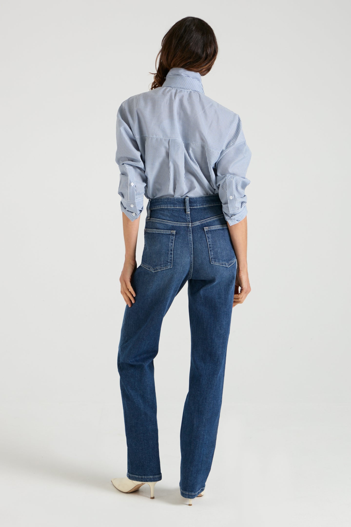 The Miryam Shirt | Faded Navy Pinstripe [Blue]