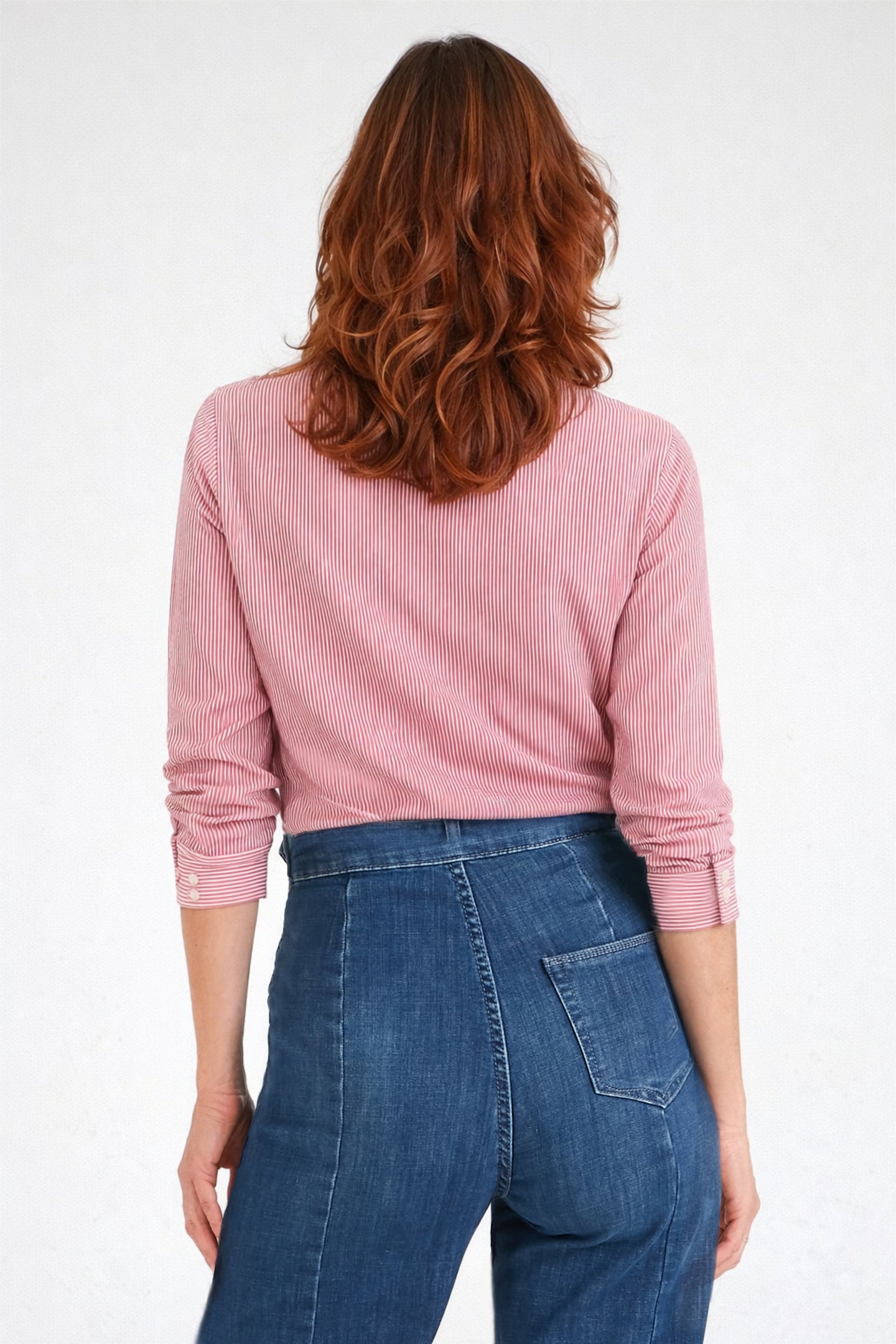 The Miryam Shirt | Red Rusty Pinstripe