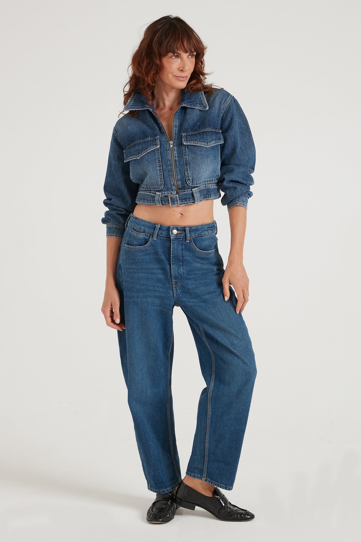 Sissy The Fashion Forward Barrel Leg | Oh Ok Then [Blue Denim]