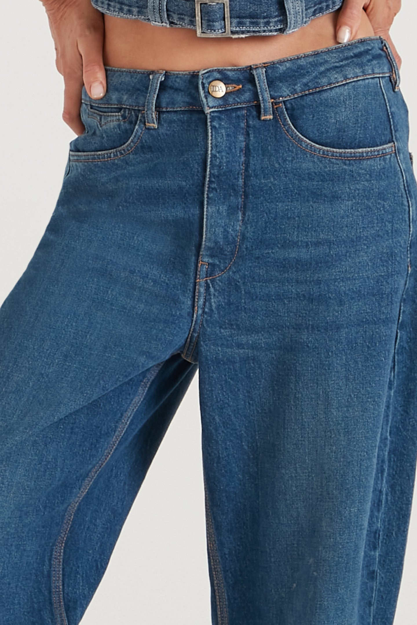 Sissy The Fashion Forward Barrel Leg | Oh Ok Then [Blue Denim]