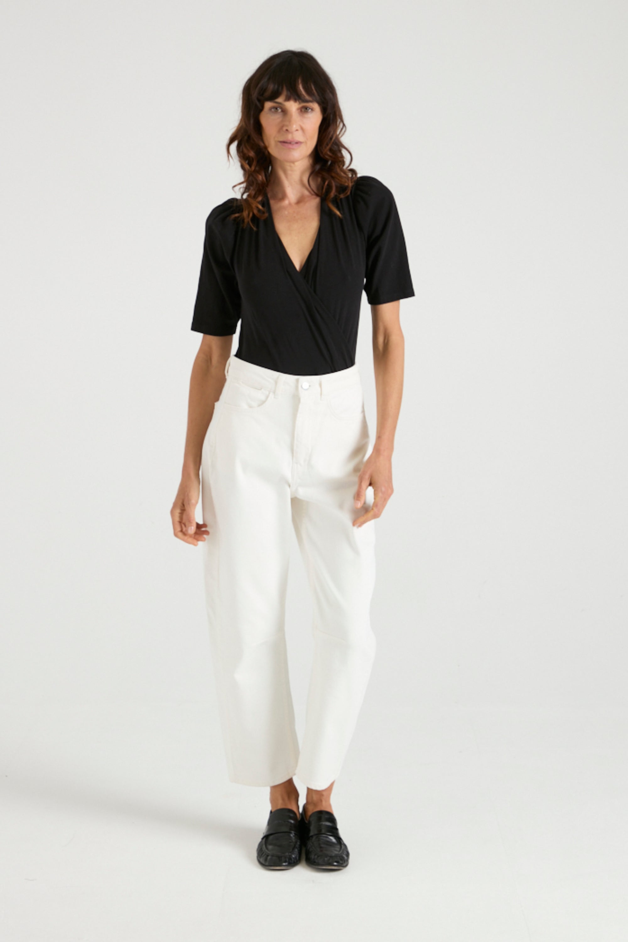 Sissy The Fashion Forward Barrel Leg | Milk [White Denim]