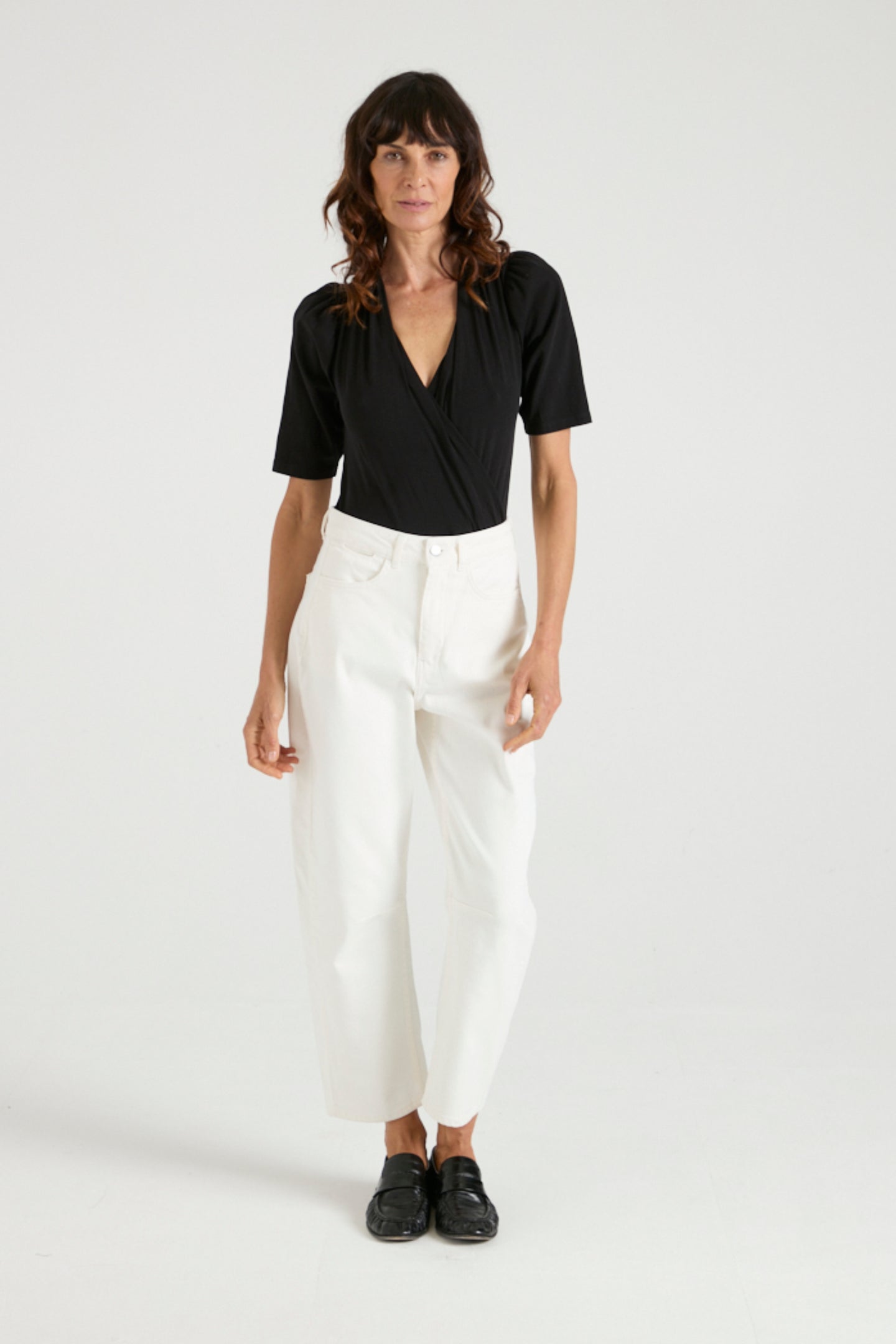 Sissy The Fashion Forward Barrel Leg | Milk [White Denim]