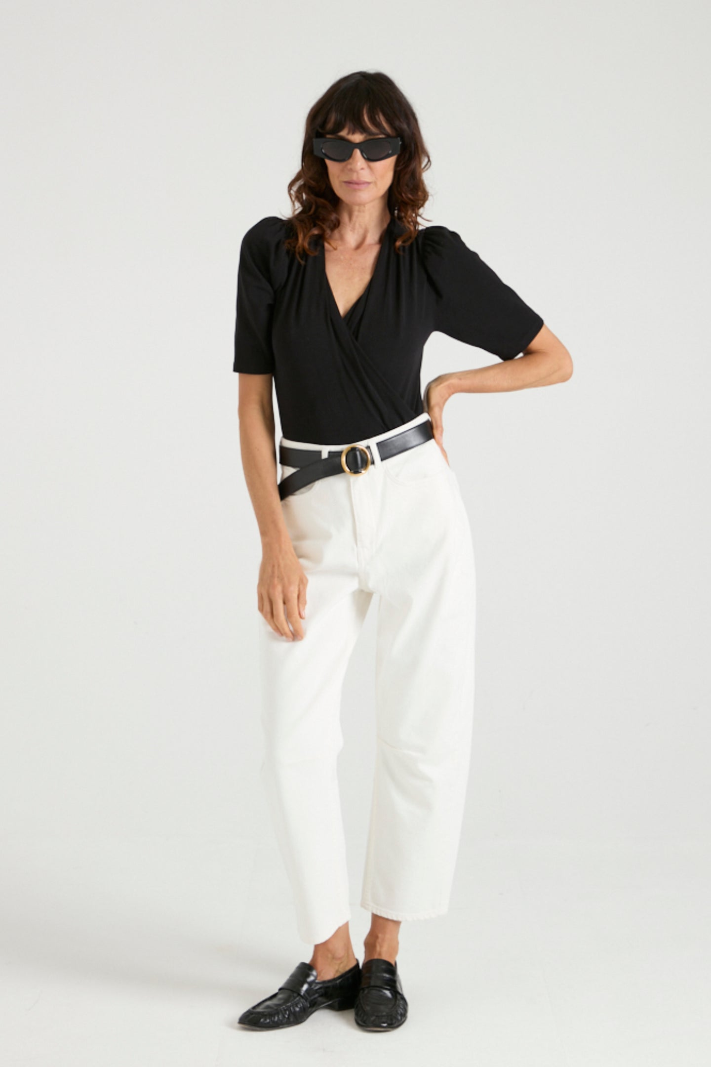Sissy The Fashion Forward Barrel Leg | Milk [White Denim]