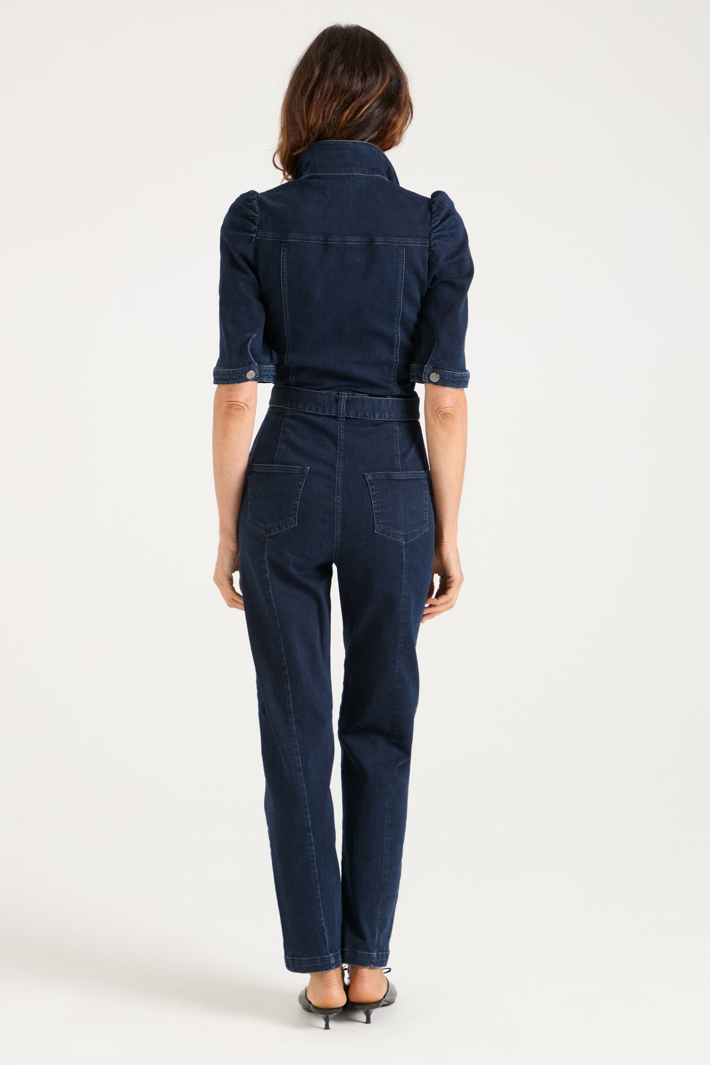 Sophie The Nipped In Tailored Jumpsuit | Got The Blues Baby [Blue Denim]