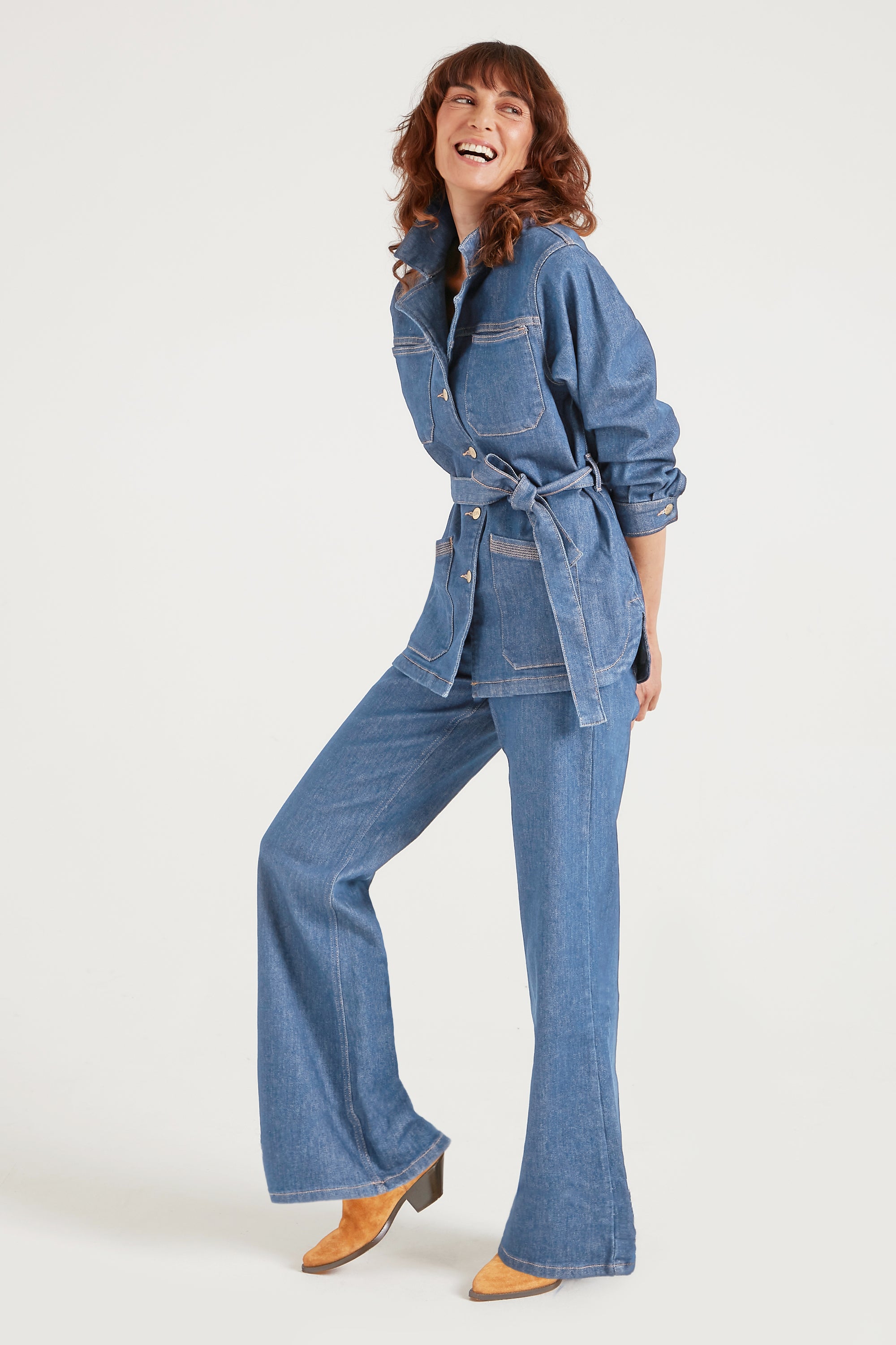 Katherine The Longer Line Wide Leg | Top Of The Class [Blue Denim]