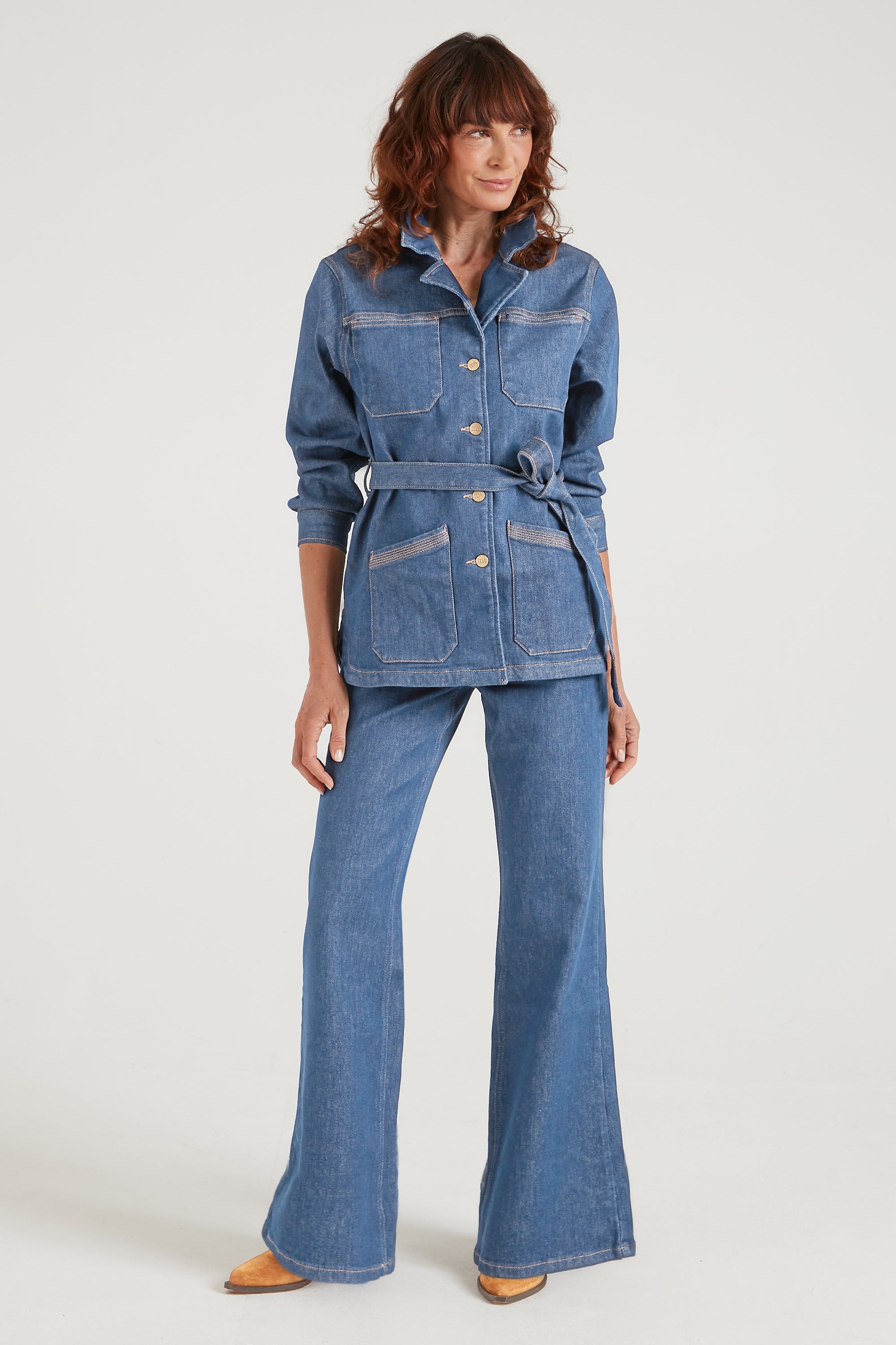Katherine The Longer Line Wide Leg | Top Of The Class [Blue Denim]