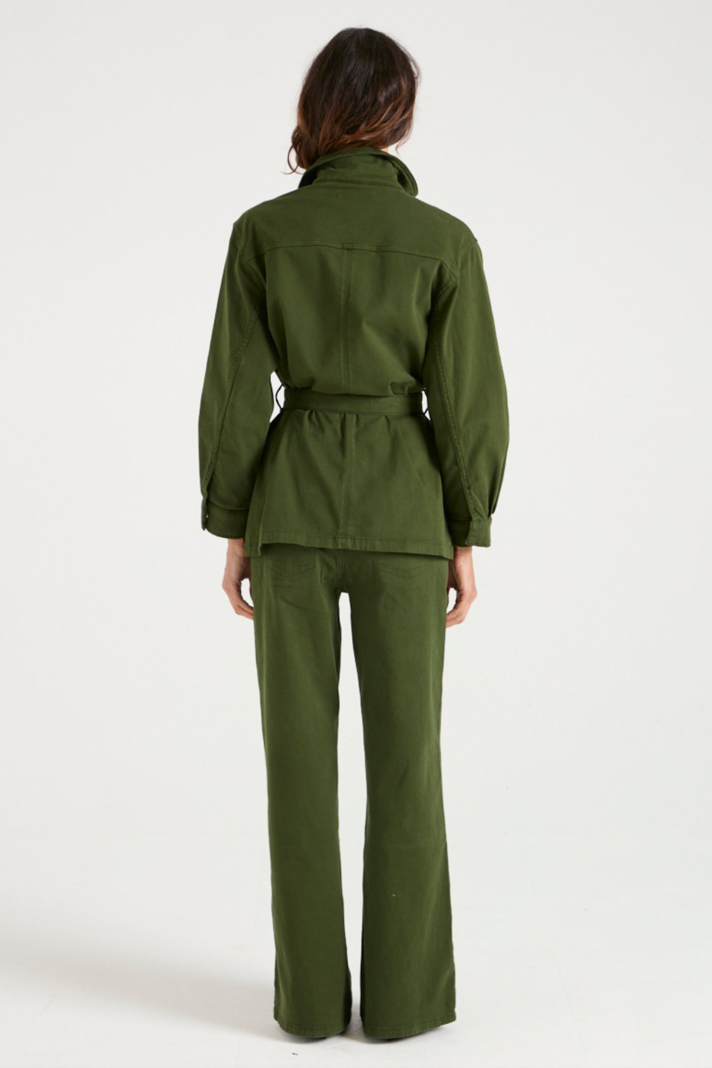 Sweet Safari The Classic Belted Safari Jacket | Deep Olive [Green]
