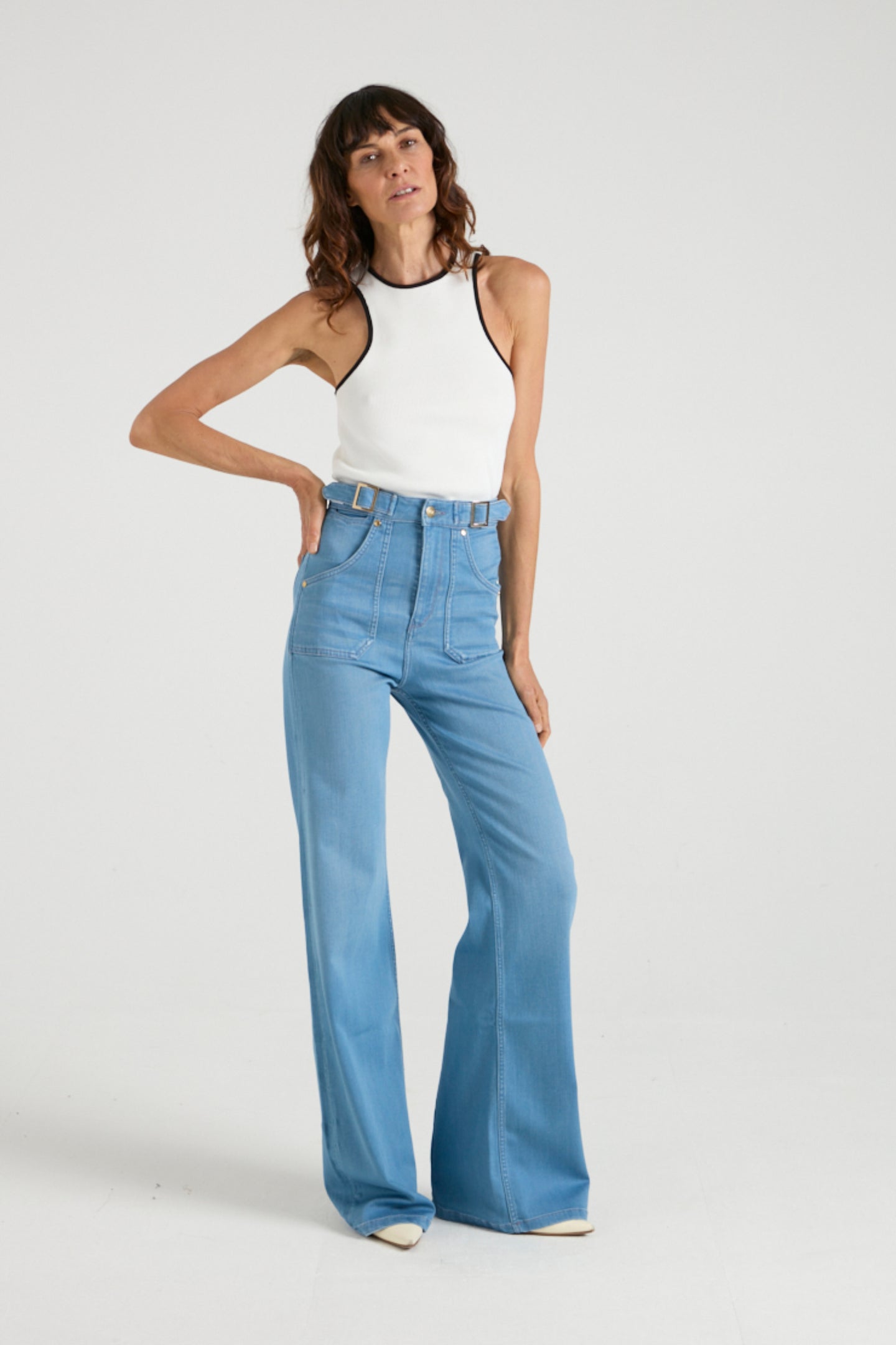 The American Racer Tank | Monochrome [White]