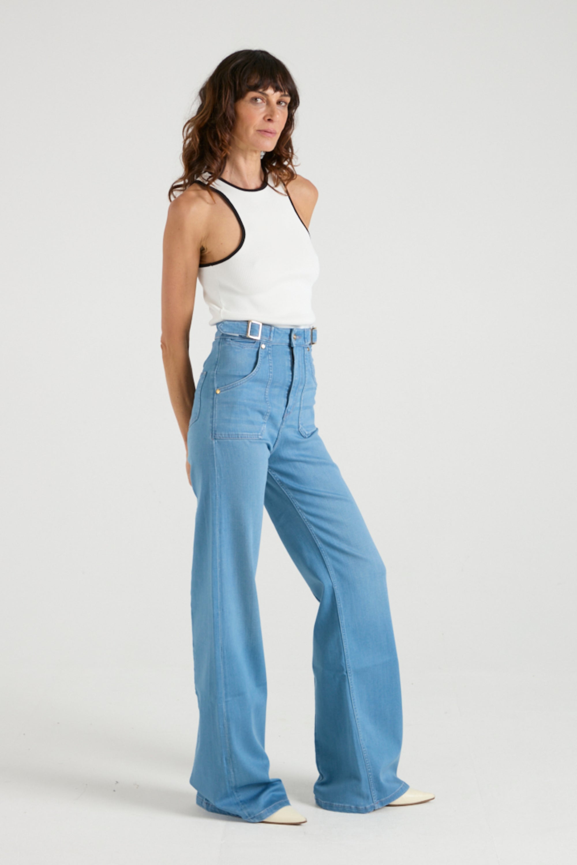 The American Racer Tank | Monochrome [White]