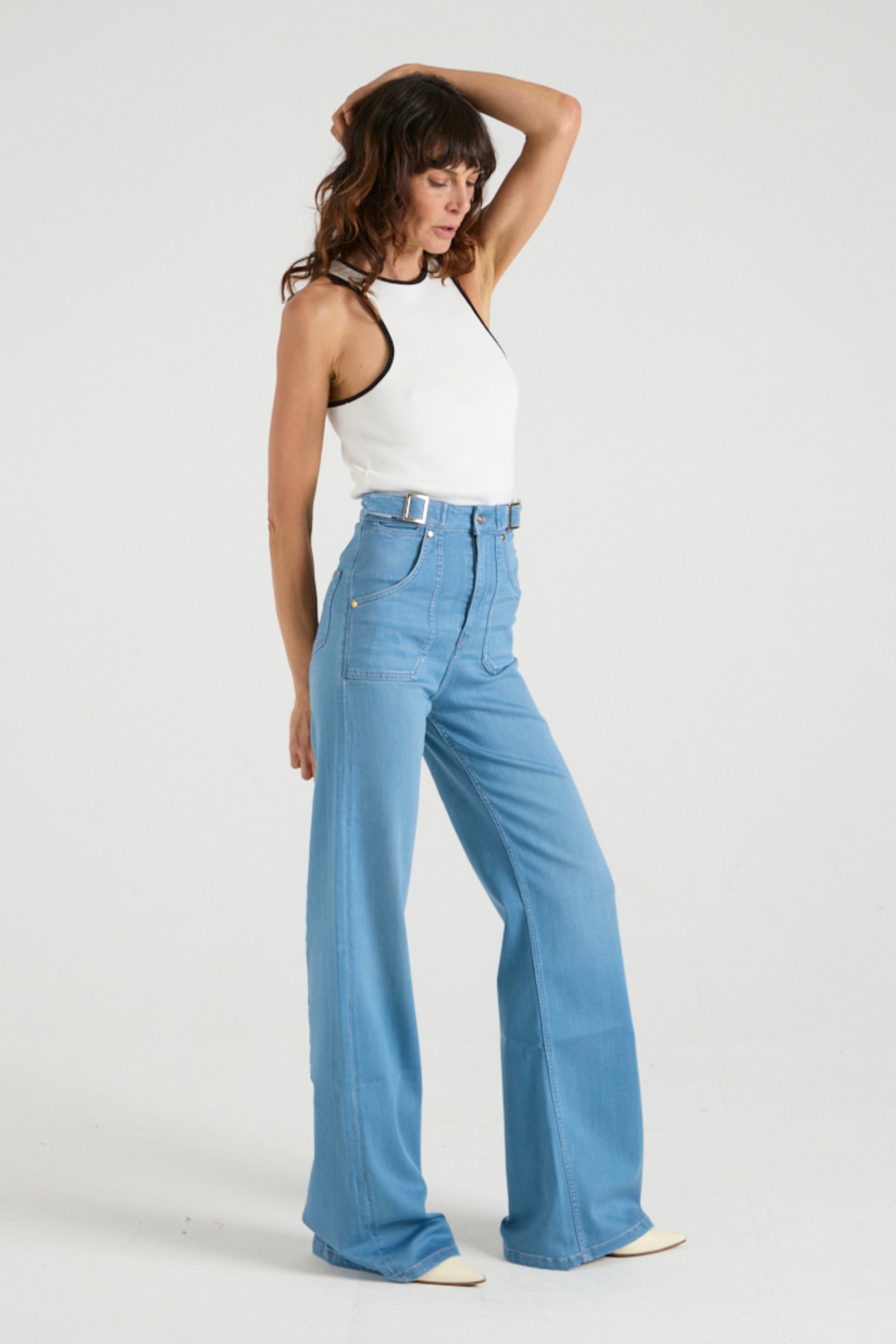 The American Racer Tank | Monochrome [White]