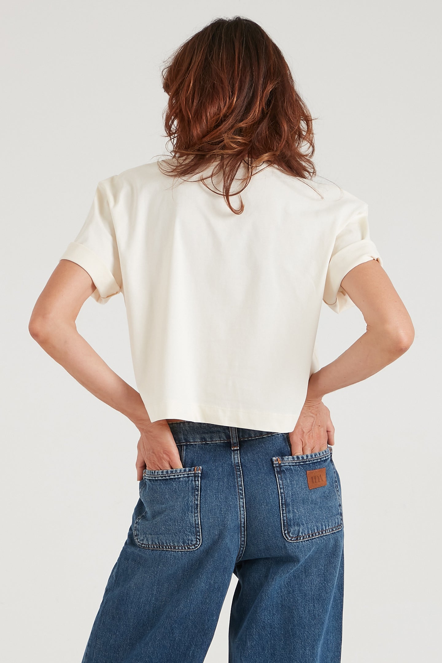 The Boxy Tee | Crème Brulée [White]