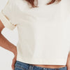 The Boxy Tee | Crème Brulée [White]
