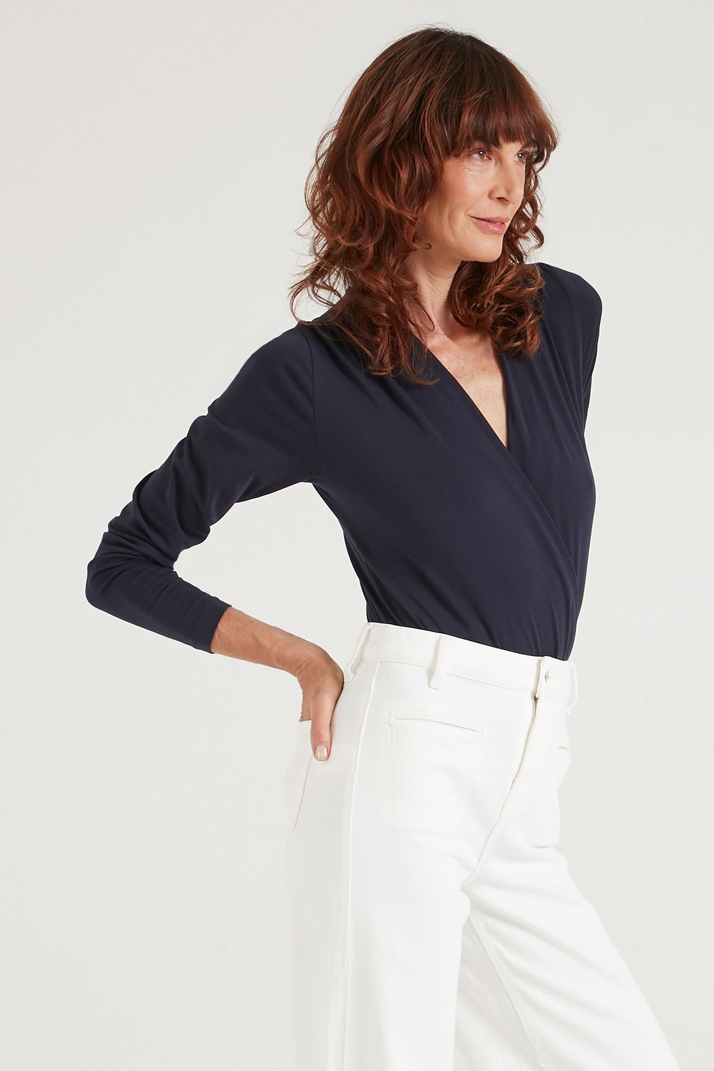 The Cross Over Bodysuit | Inky [Dark Blue]