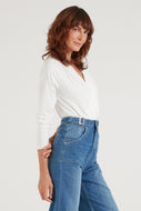 The Crossover Bodysuit | Milk [White]