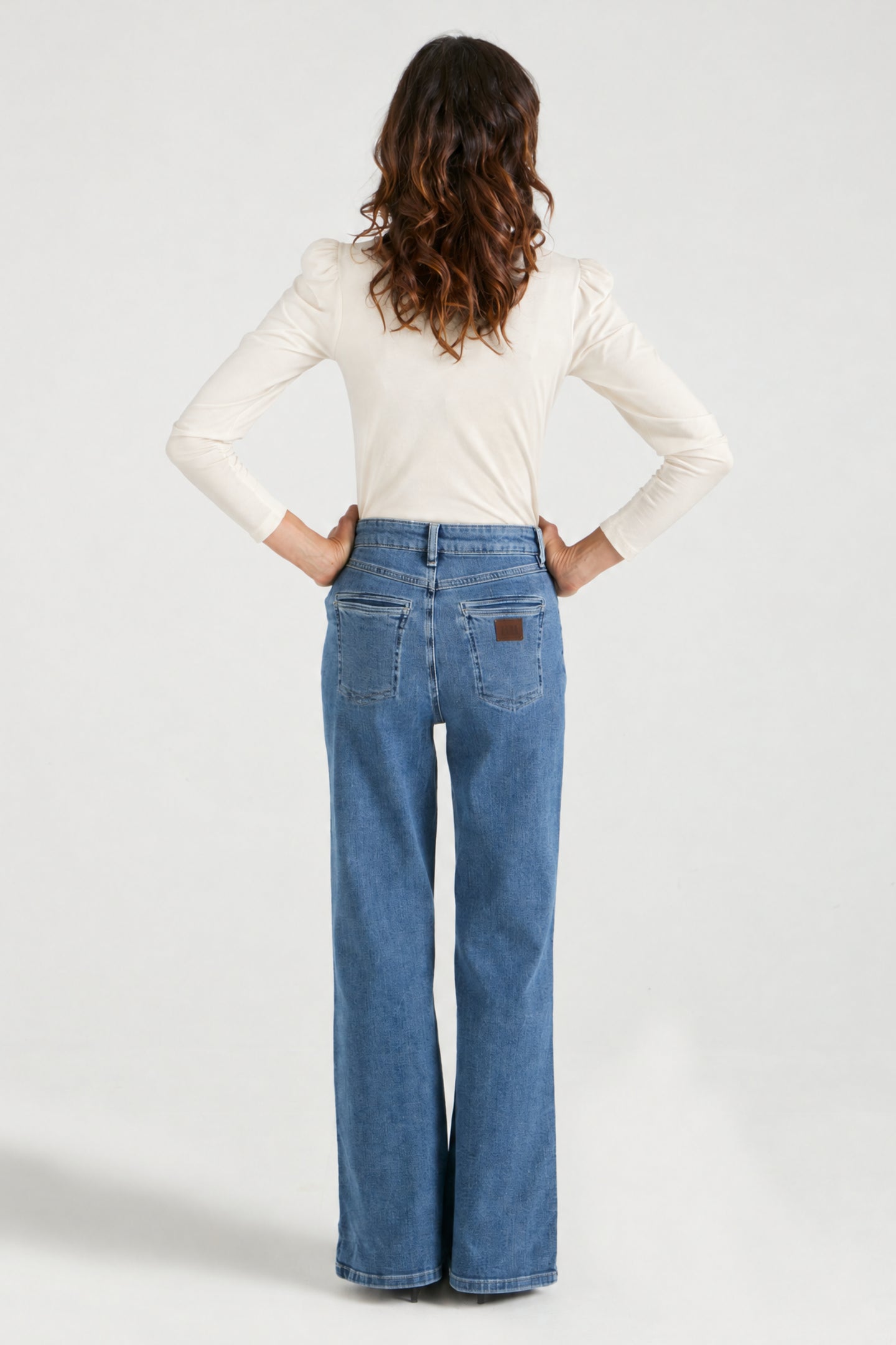 The Elspeth Top The Square Neck Puff Tee | Milk [White]