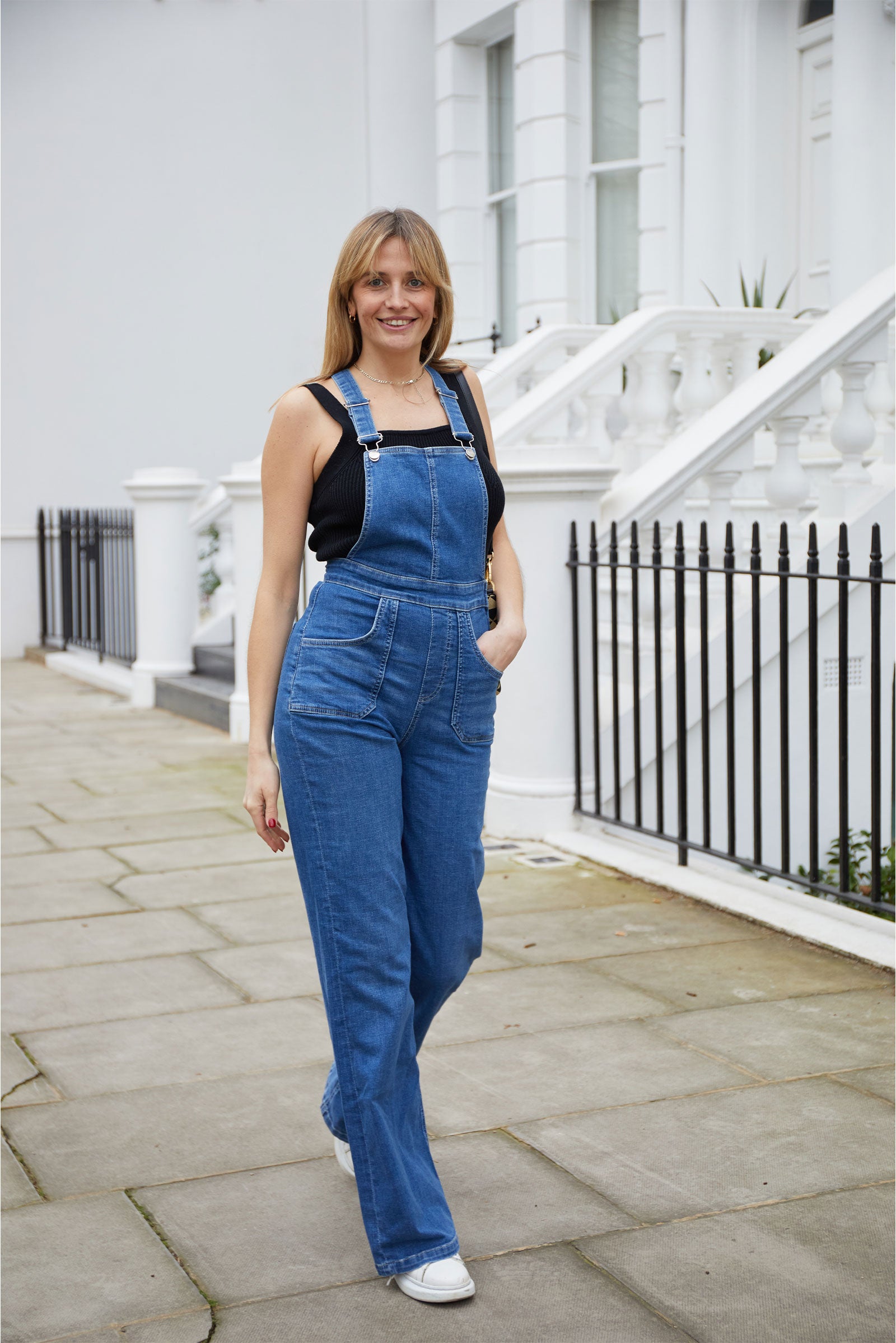 Heather The Wide Leg Dungaree | Baby Cake [Blue Denim]