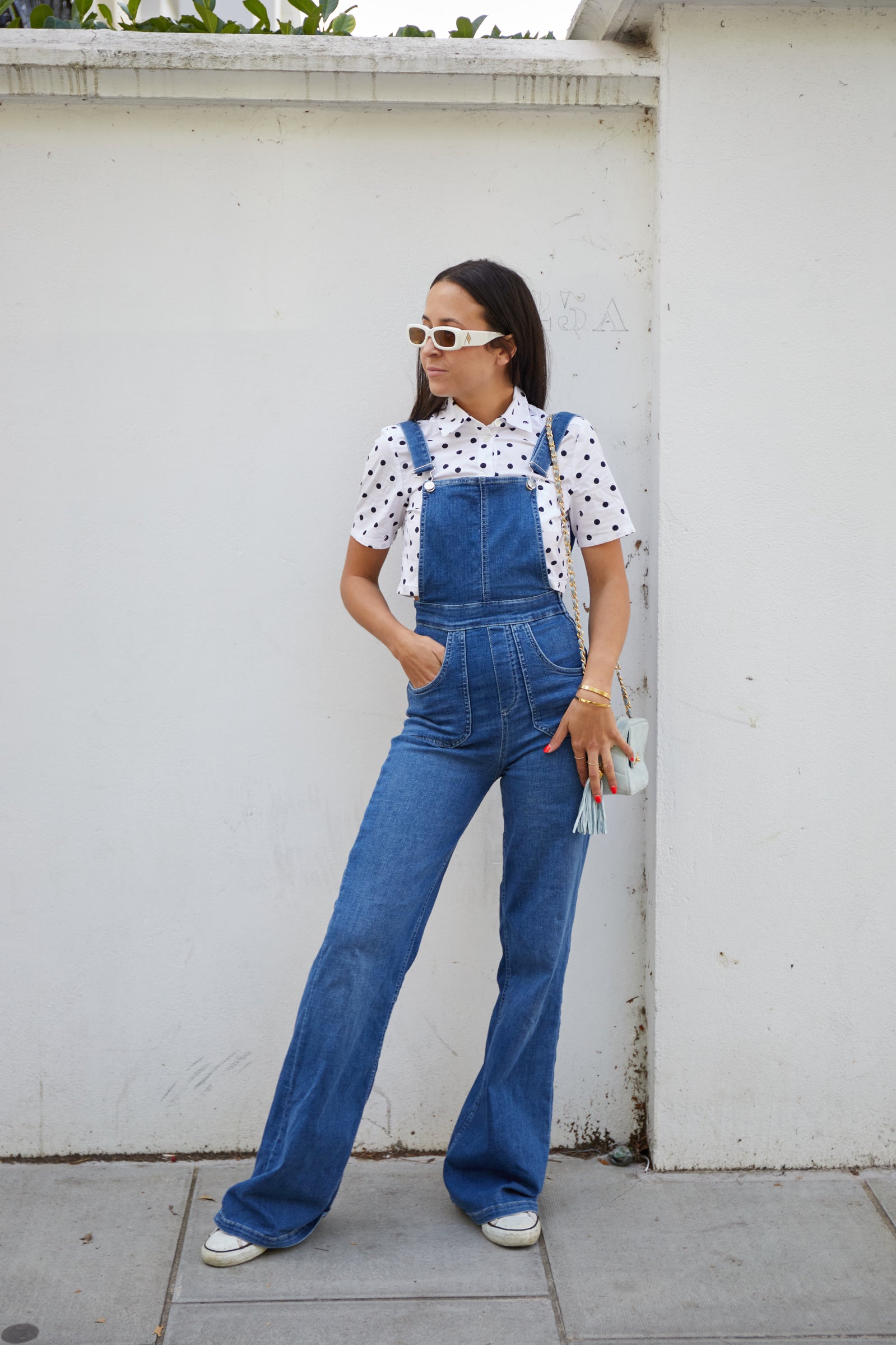Heather The Wide Leg Dungaree | Baby Cake [Blue Denim]