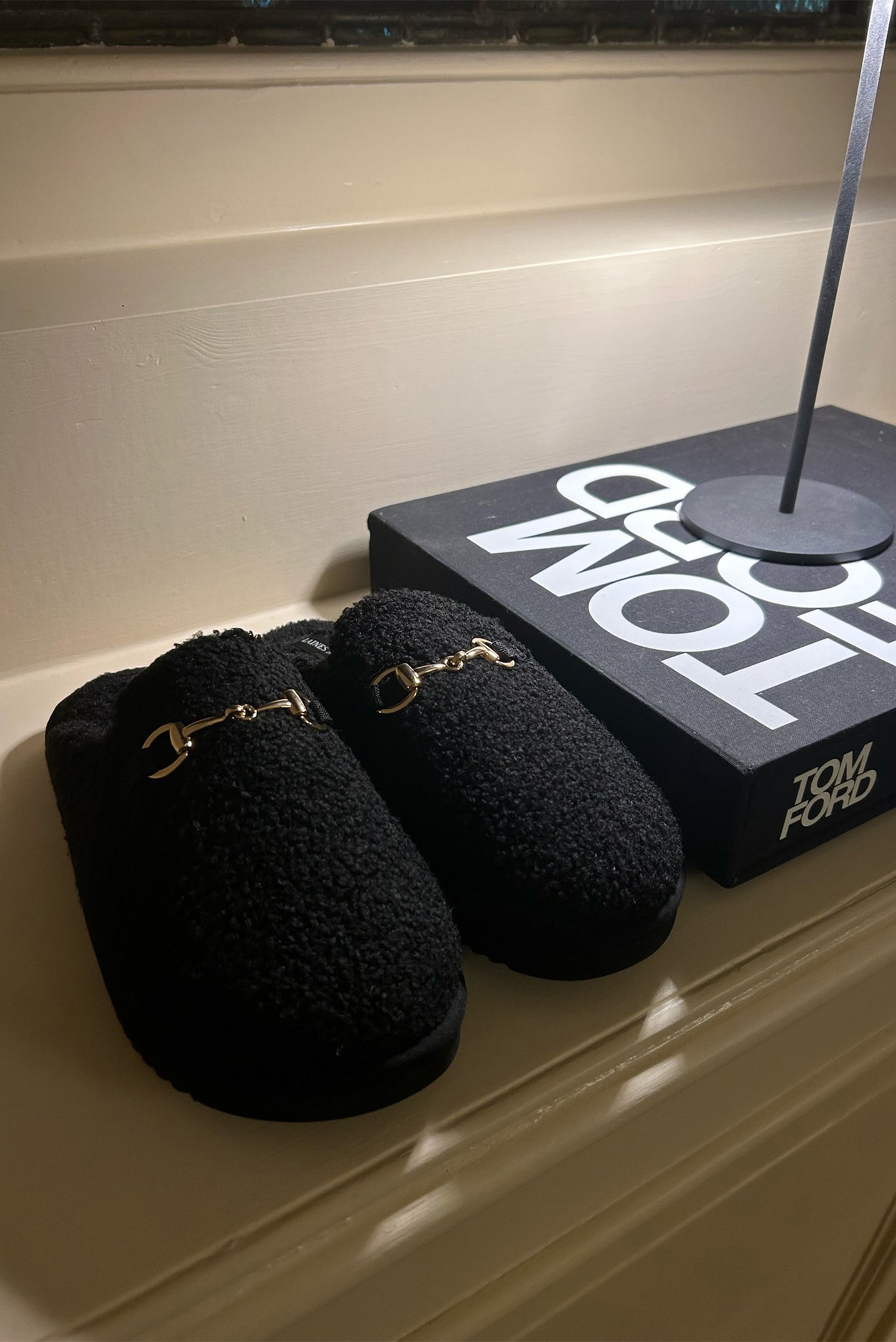 womens luxury memory foam black horsebit slippers rachel