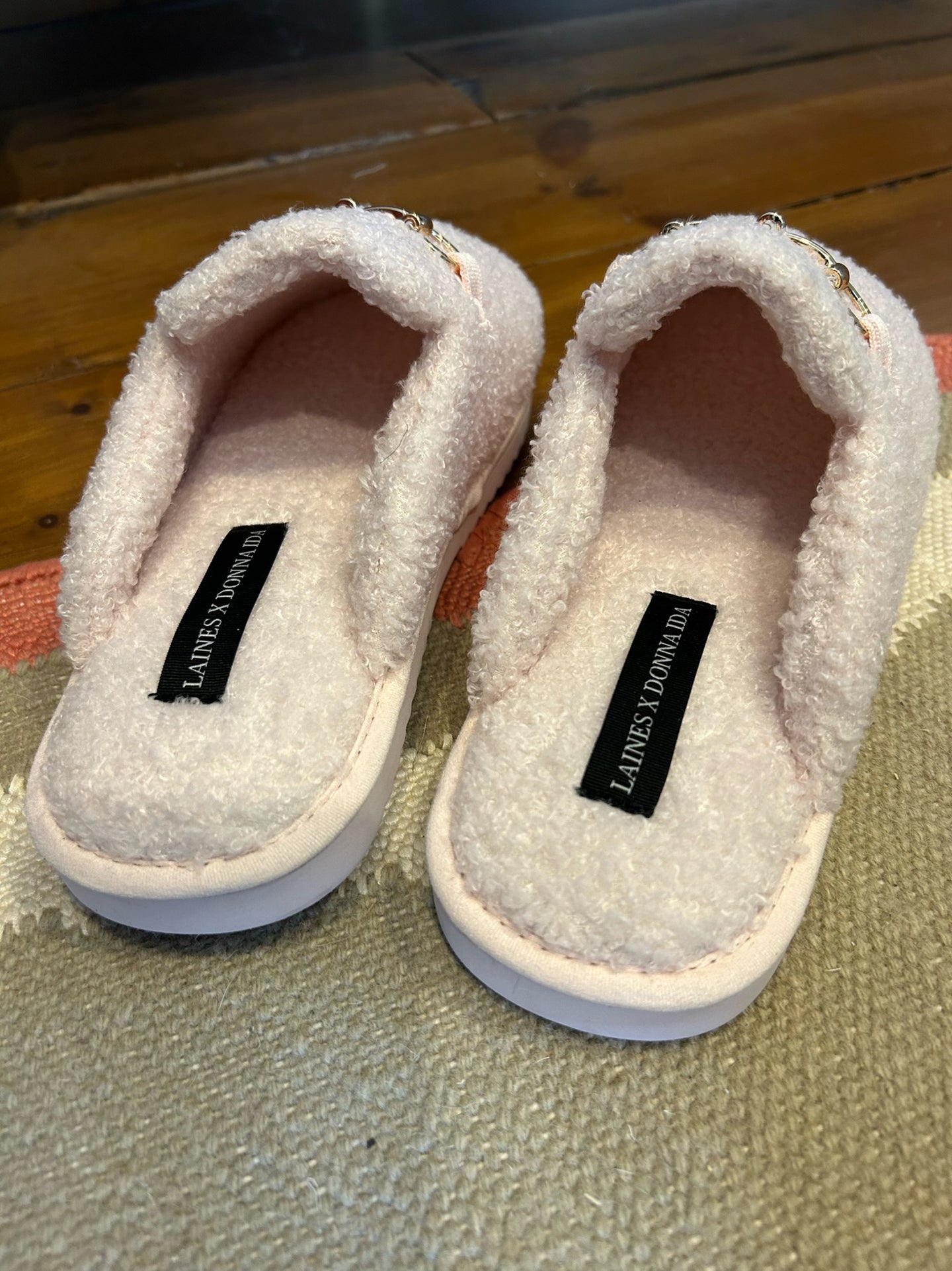 womens luxury memory foam pink horsebit slippers rachel