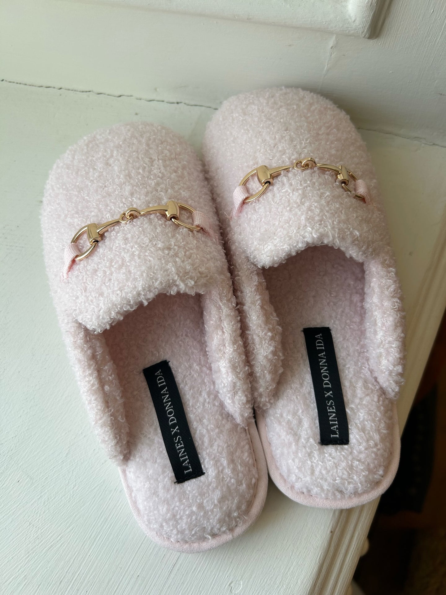 womens luxury memory foam pink horsebit slippers rachel