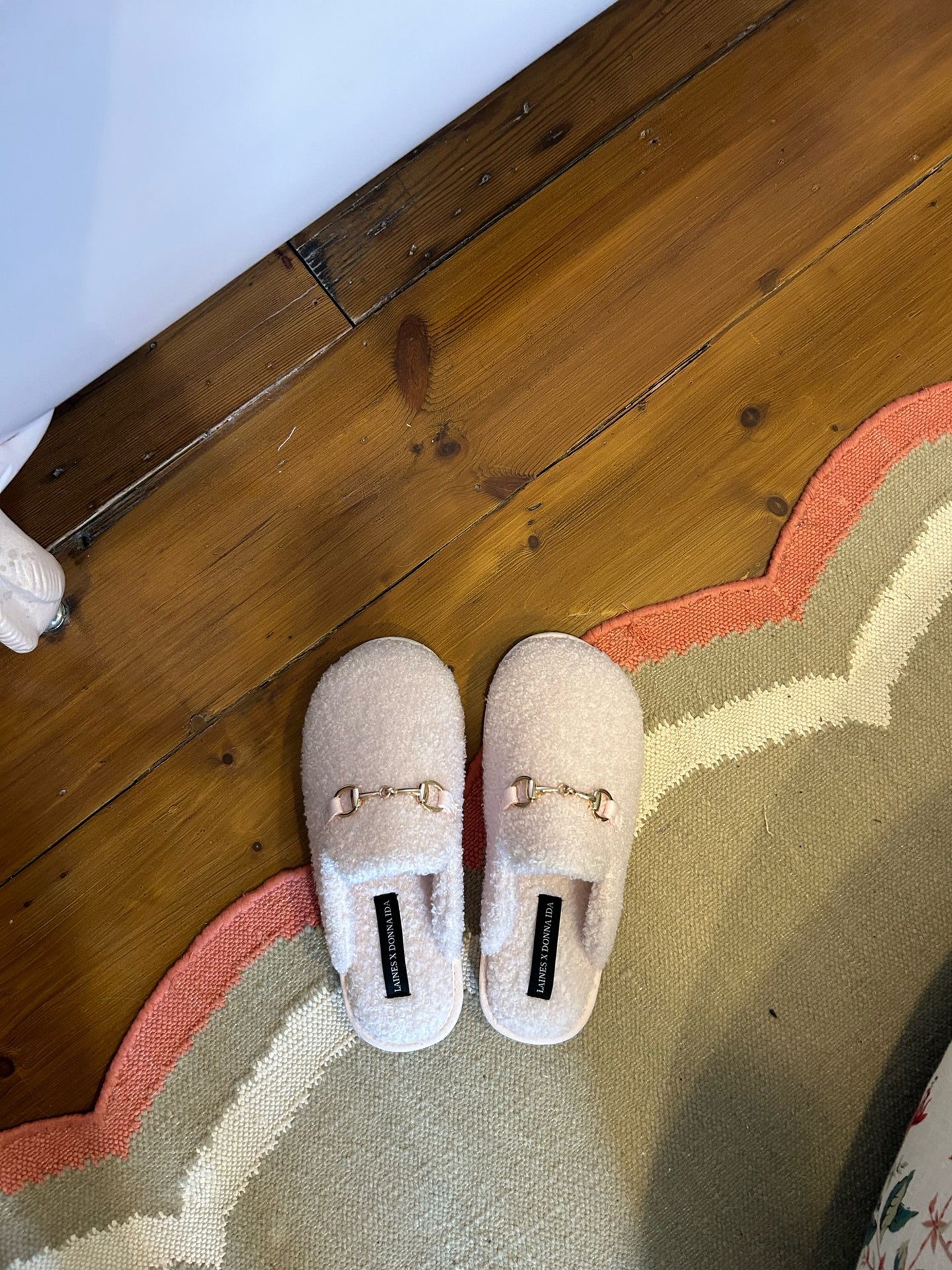 womens luxury memory foam pink horsebit slippers rachel