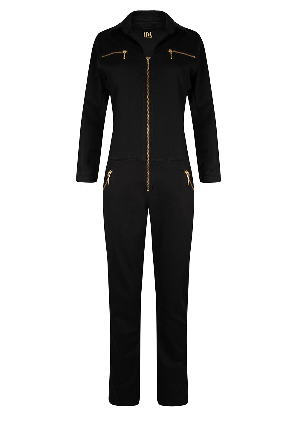 flight suit black zip up jumpsuit dolly