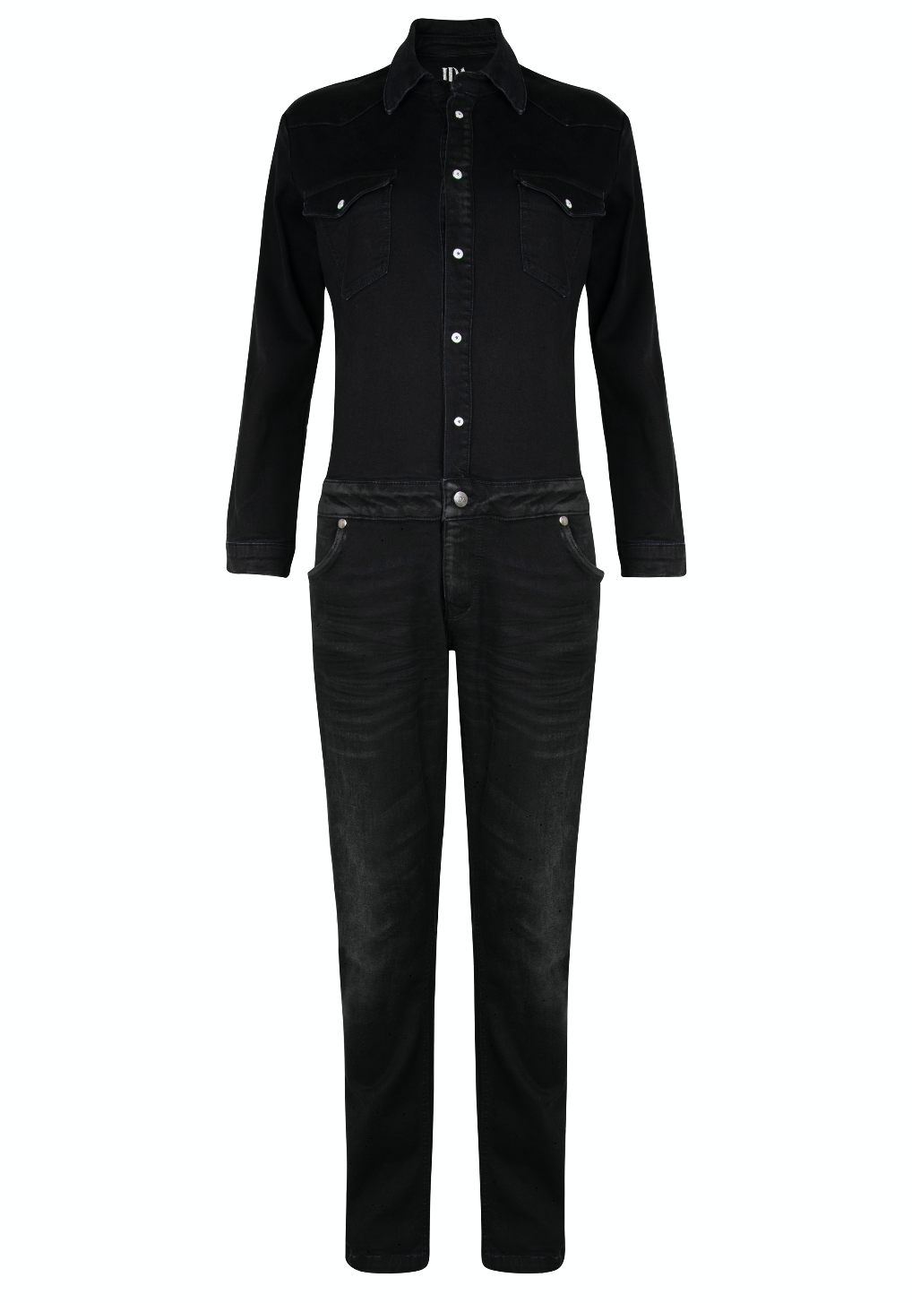 boiler suit black denim vintage wash sadie